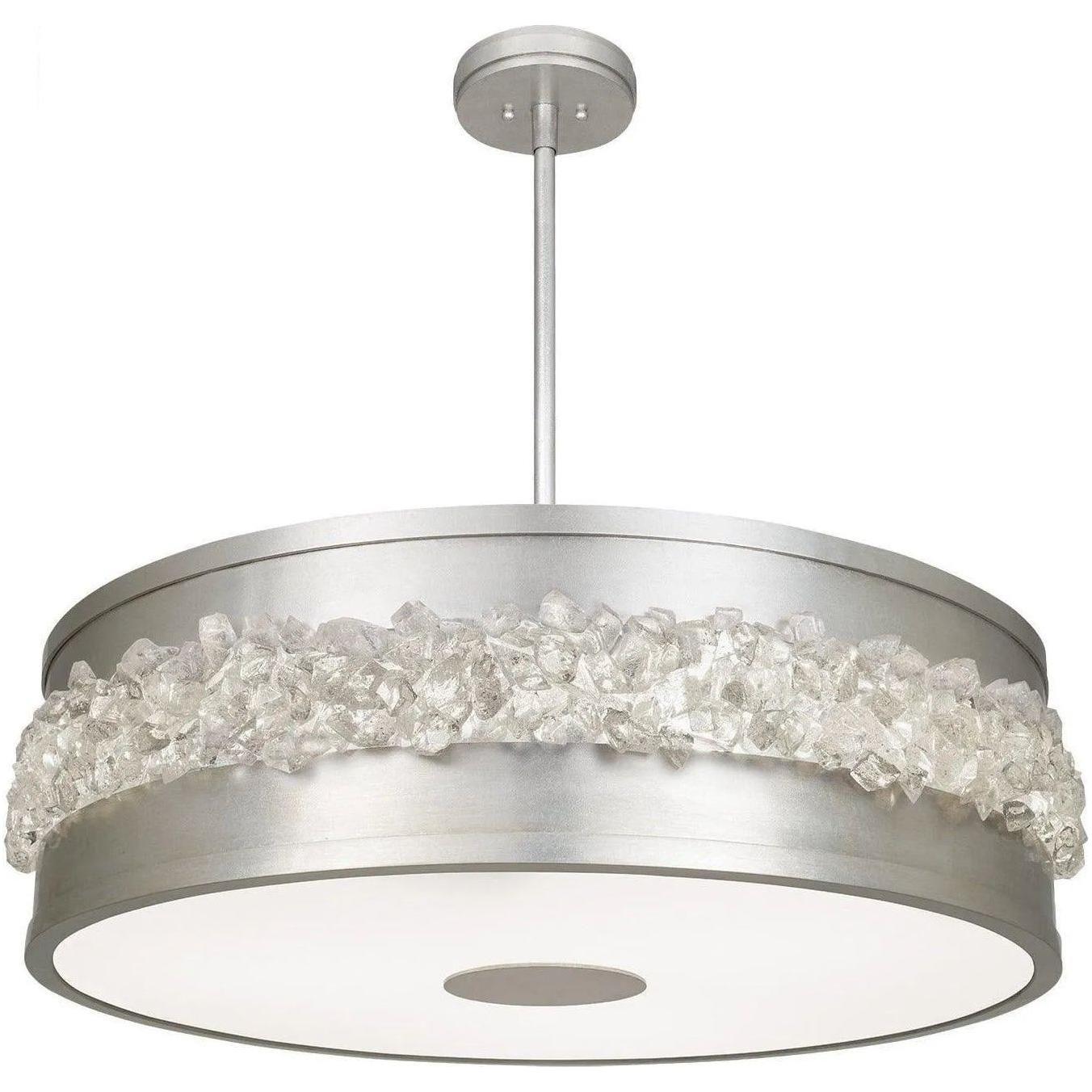 Fine Art Handcrafted Lighting - Arctic Halo 32-Inch Three Light Pendant - 876340ST - Canada Light Shop