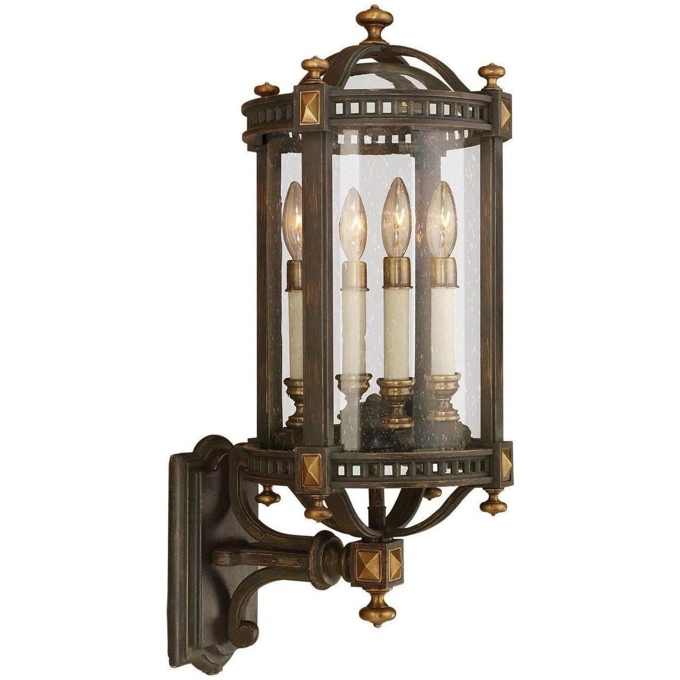 Fine Art Handcrafted Lighting - Beekman Place 28-Inch Four Light Outdoor Wall Mount - 564681ST - Canada Light Shop