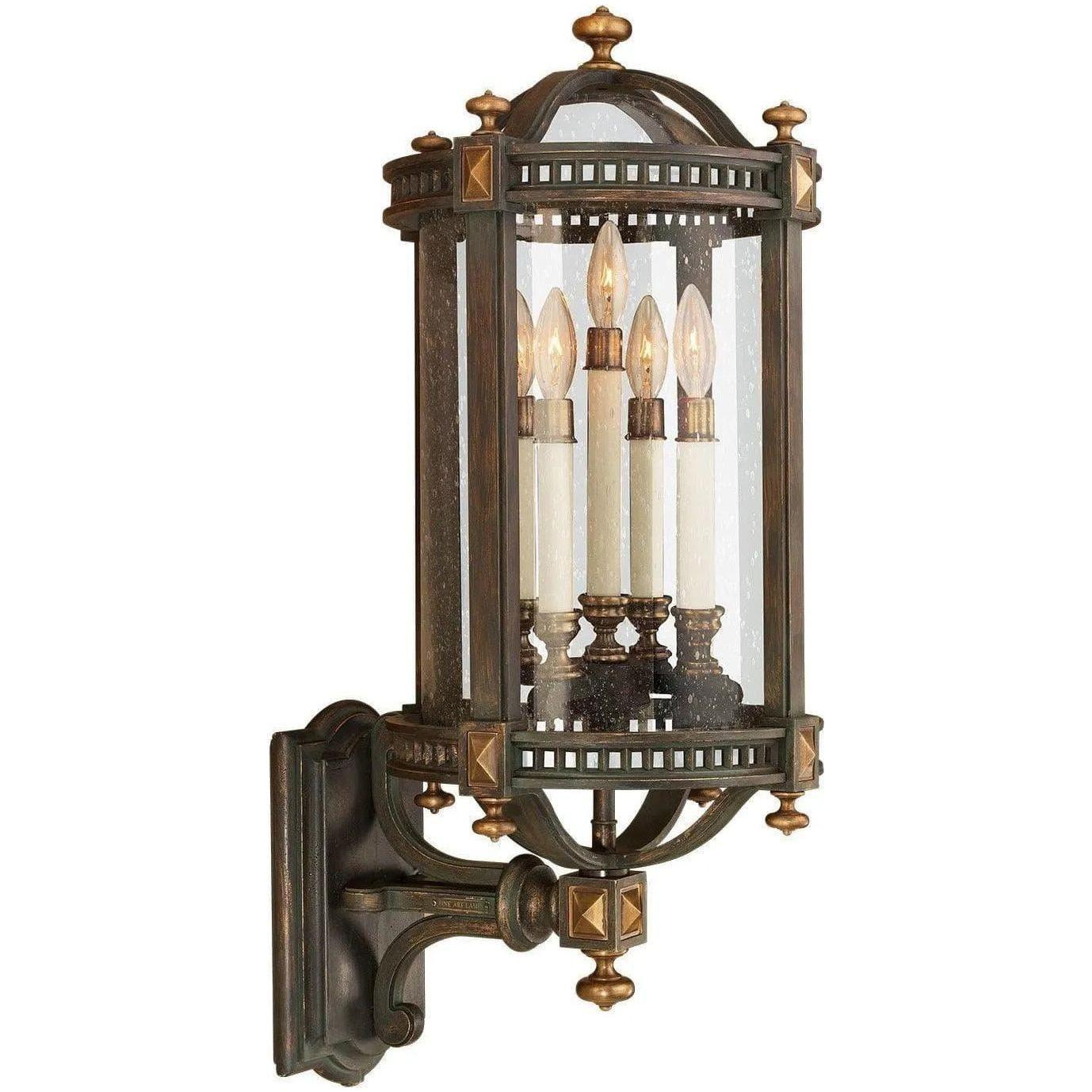 Fine Art Handcrafted Lighting - Beekman Place 32-Inch Five Light Outdoor Wall Mount - 564781ST - Canada Light Shop