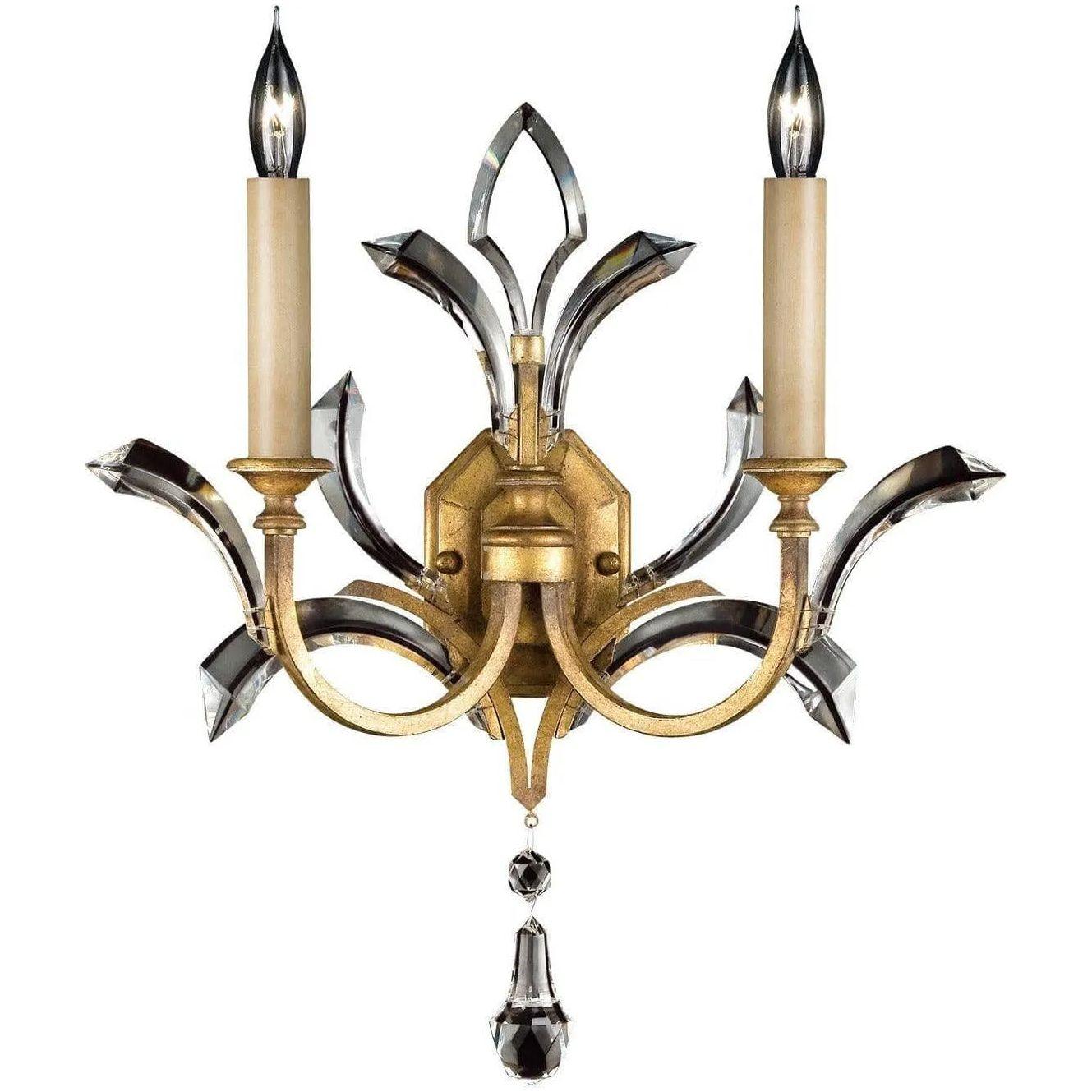 Fine Art Handcrafted Lighting - Beveled Arcs 22-Inch Two Light Wall Sconce - 761350ST - Canada Light Shop