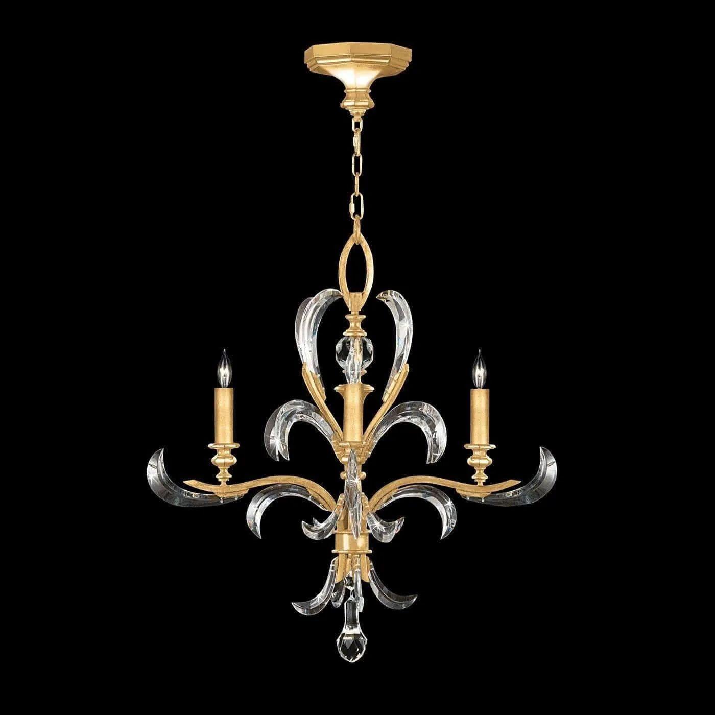 Fine Art Handcrafted Lighting - Beveled Arcs 28-Inch Four Light Chandelier - 701540-SF3 - Canada Light Shop
