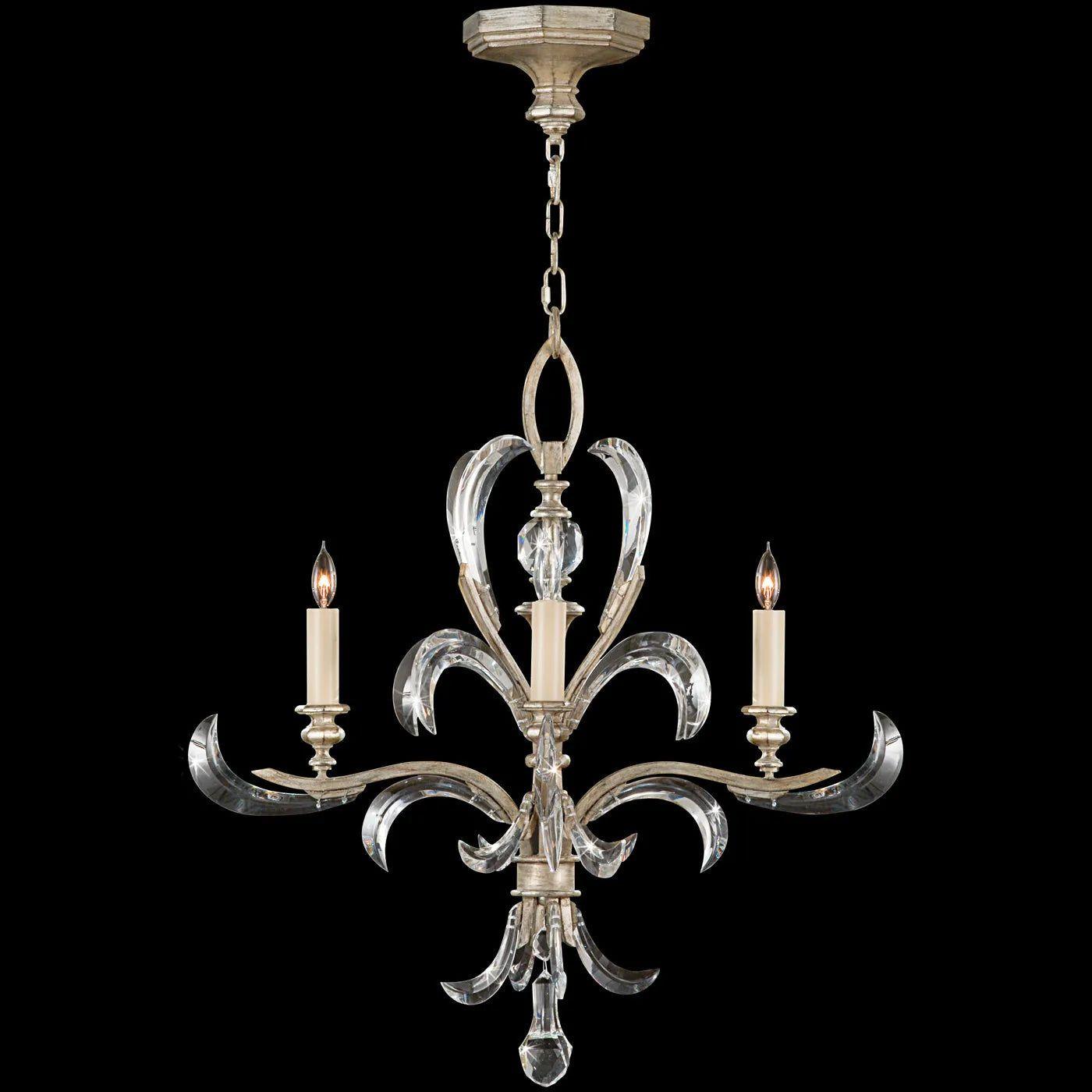 Fine Art Handcrafted Lighting - Beveled Arcs 28-Inch Four Light Chandelier - 701540-SF3 - Canada Light Shop