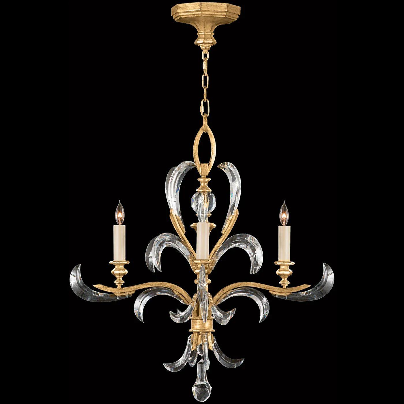 Fine Art Handcrafted Lighting - Beveled Arcs 28-Inch Four Light Chandelier - 701540-SF3 - Canada Light Shop