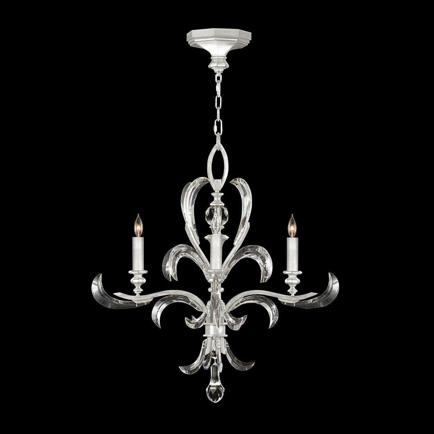 Fine Art Handcrafted Lighting - Beveled Arcs 28-Inch Four Light Chandelier - 701540-SF4 - Canada Light Shop