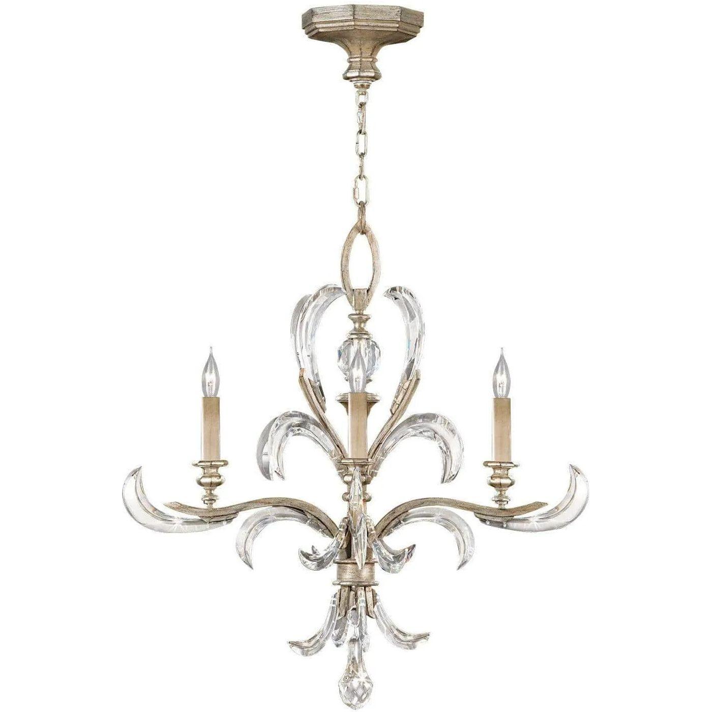 Fine Art Handcrafted Lighting - Beveled Arcs 28-Inch Four Light Chandelier - 701540ST - Canada Light Shop