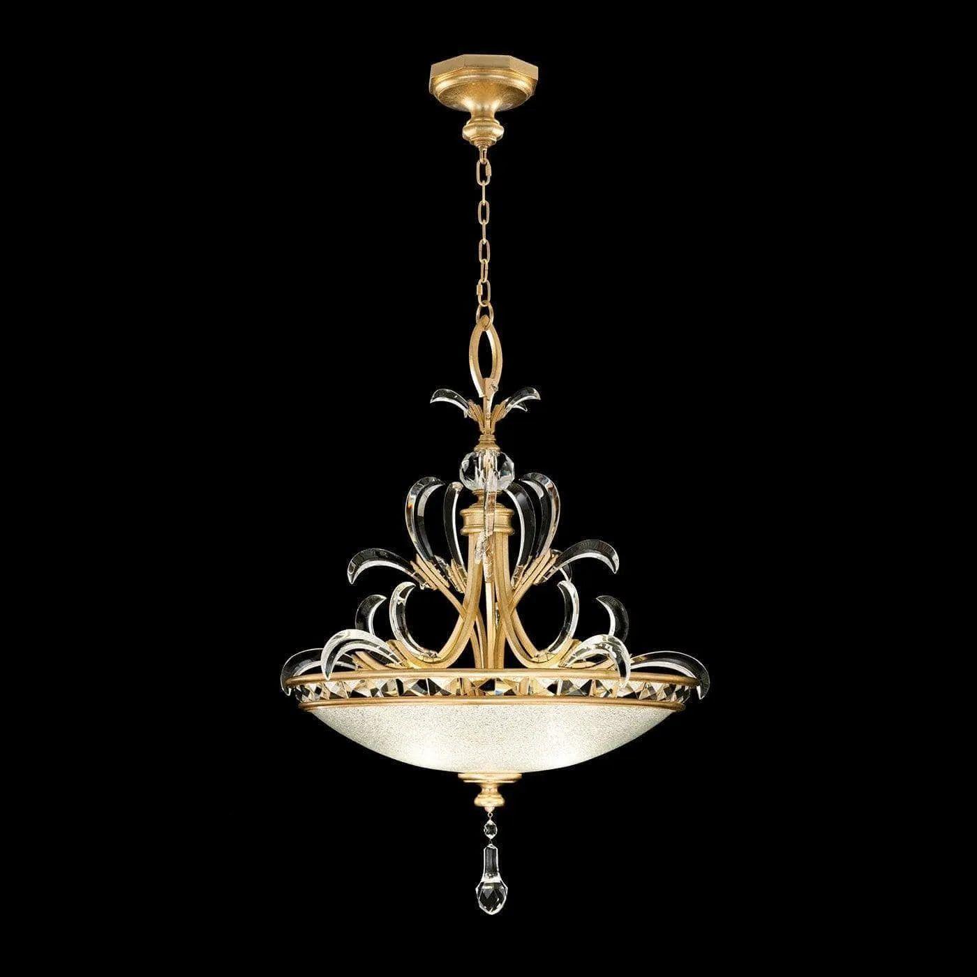 Fine Art Handcrafted Lighting - Beveled Arcs 32-Inch Three Light Pendant - 704540-SF3 - Canada Light Shop