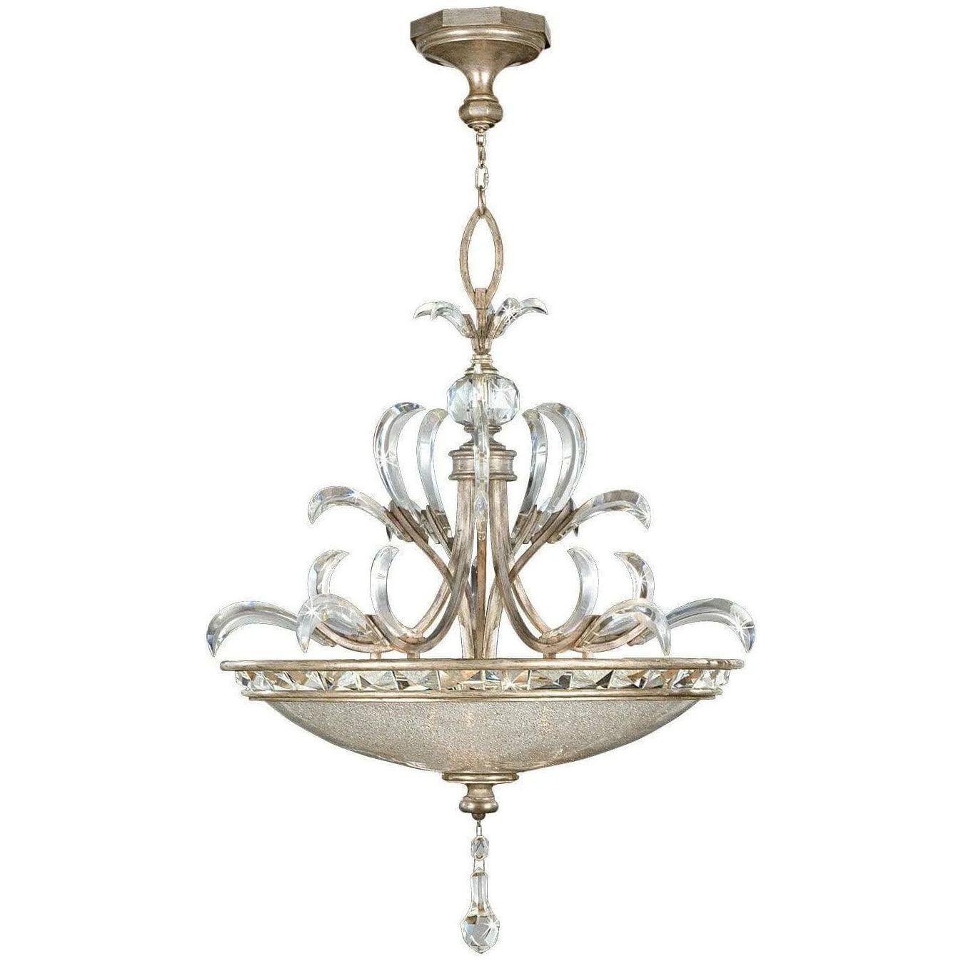 Fine Art Handcrafted Lighting - Beveled Arcs 32-Inch Three Light Pendant - 704540ST - Canada Light Shop