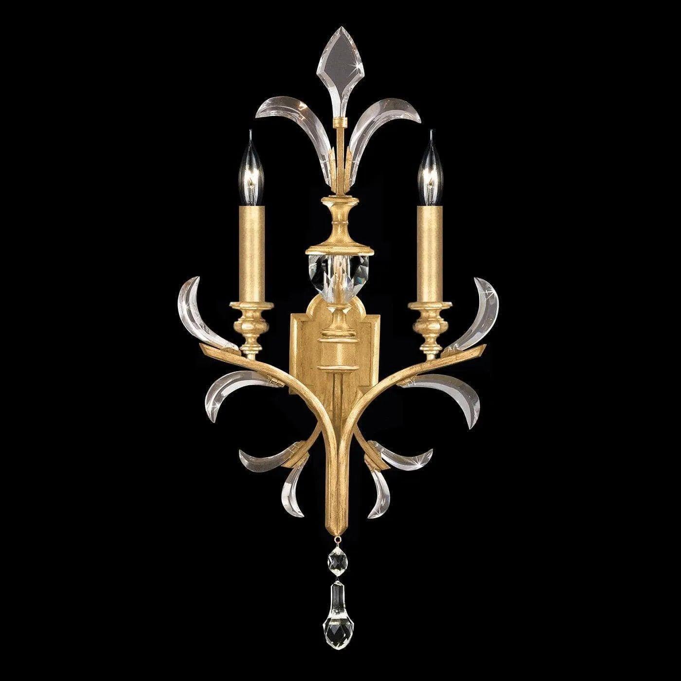 Fine Art Handcrafted Lighting - Beveled Arcs 32-Inch Two Light Wall Sconce - 704850-SF3 - Canada Light Shop