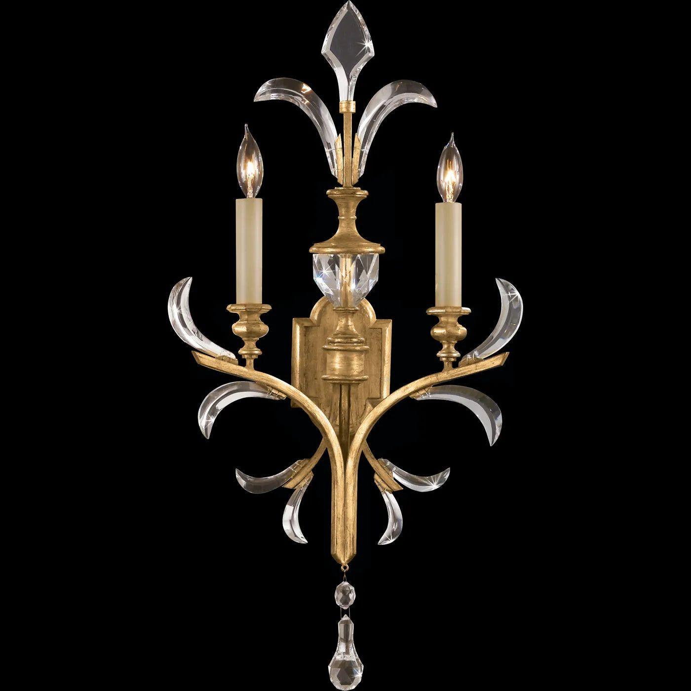 Fine Art Handcrafted Lighting - Beveled Arcs 32-Inch Two Light Wall Sconce - 704850-SF3 - Canada Light Shop