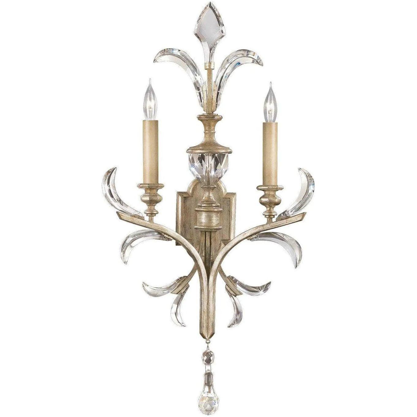 Fine Art Handcrafted Lighting - Beveled Arcs 32-Inch Two Light Wall Sconce - 704850ST - Canada Light Shop