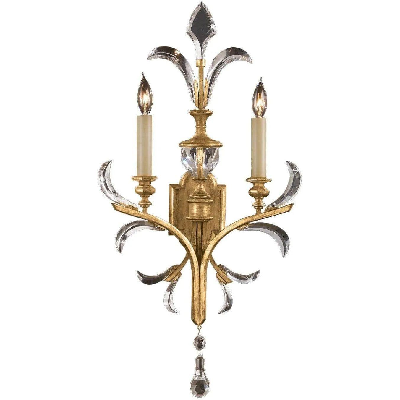 Fine Art Handcrafted Lighting - Beveled Arcs 32-Inch Two Light Wall Sconce - 760750ST - Canada Light Shop