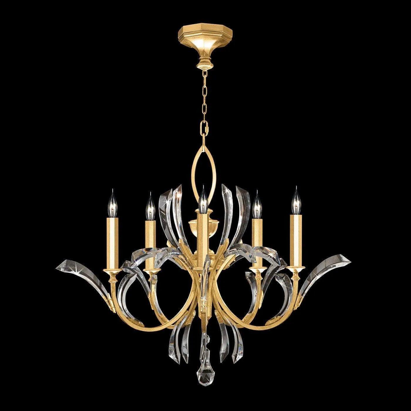 Fine Art Handcrafted Lighting - Beveled Arcs 36-Inch Five Light Chandelier - 702240-SF3 - Canada Light Shop