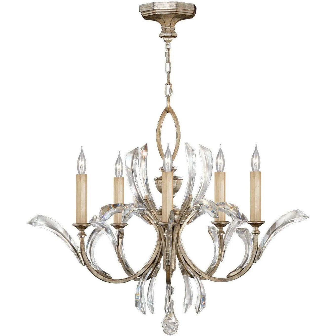 Fine Art Handcrafted Lighting - Beveled Arcs 36-Inch Five Light Chandelier - 702240ST - Canada Light Shop