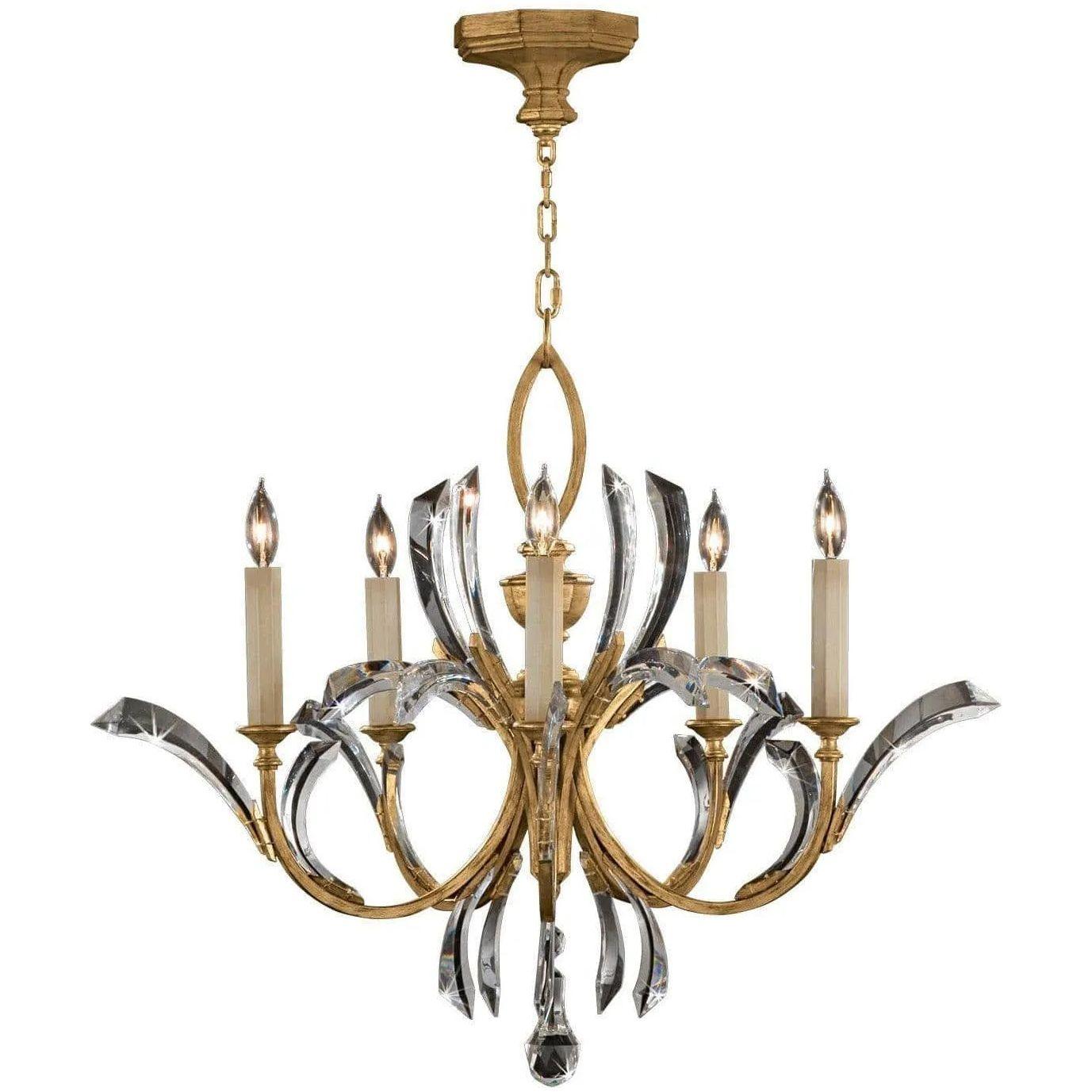 Fine Art Handcrafted Lighting - Beveled Arcs 36-Inch Five Light Chandelier - 763040ST - Canada Light Shop