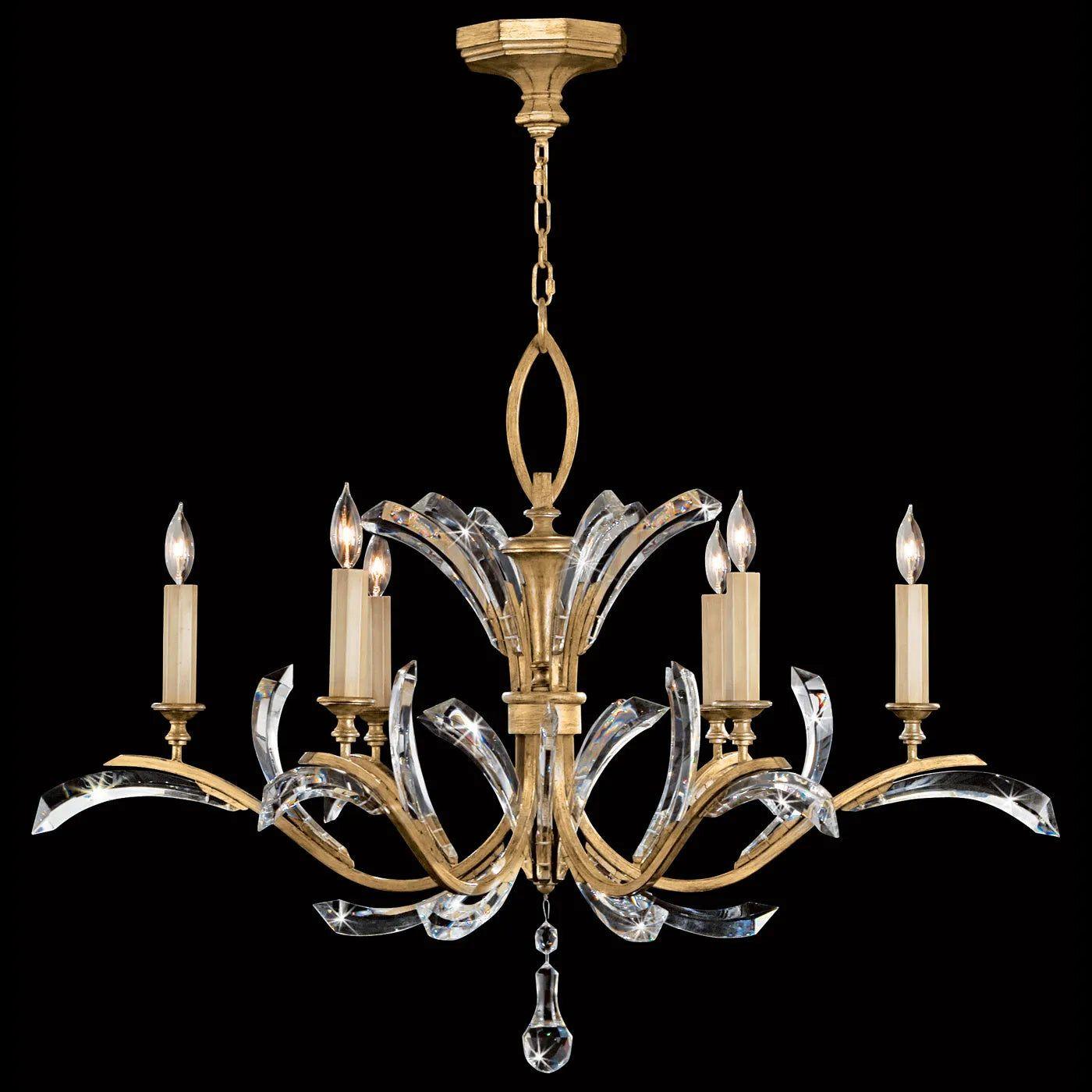 Fine Art Handcrafted Lighting - Beveled Arcs 42-Inch Six Light Chandelier - 702440-SF3 - Canada Light Shop