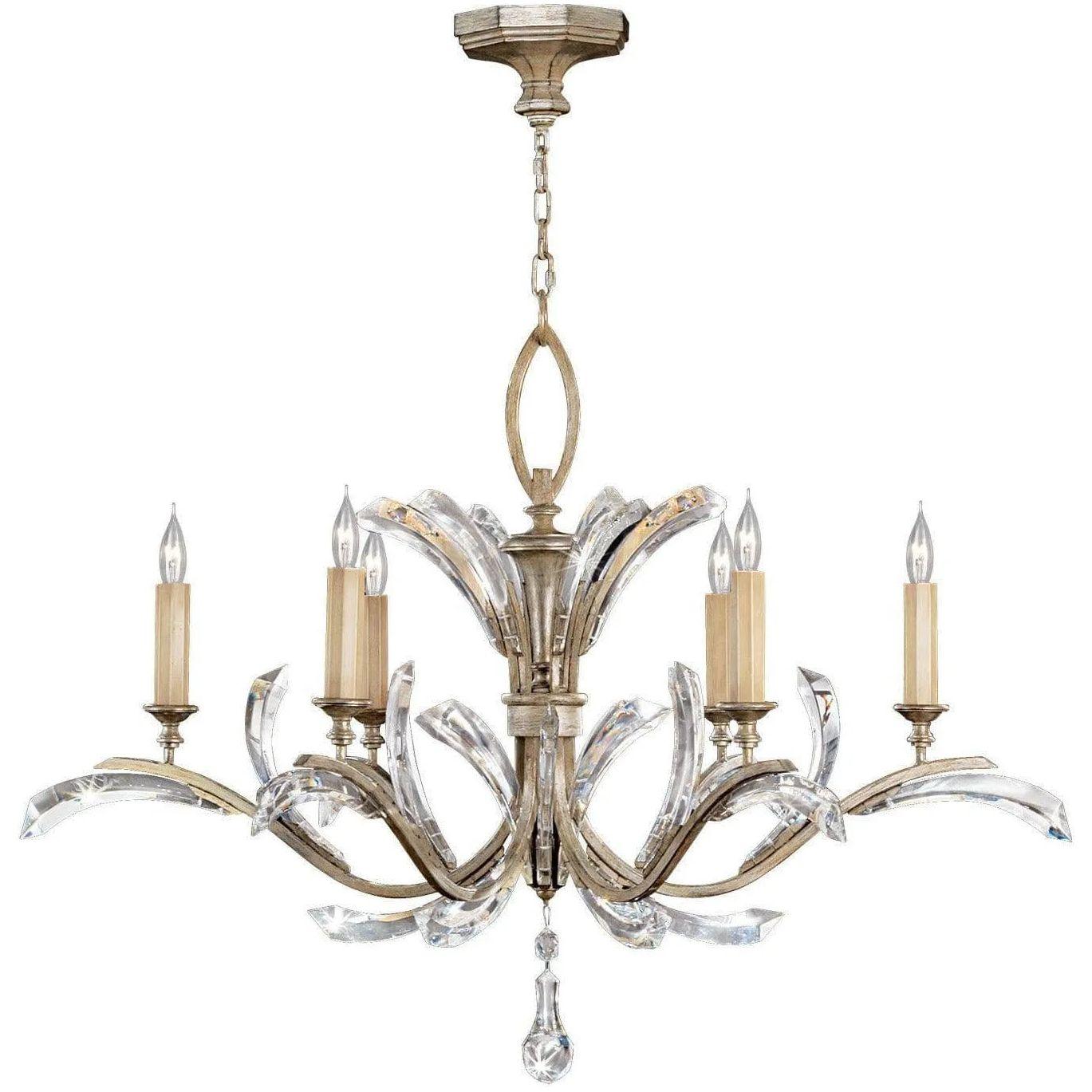 Fine Art Handcrafted Lighting - Beveled Arcs 42-Inch Six Light Chandelier - 702440ST - Canada Light Shop