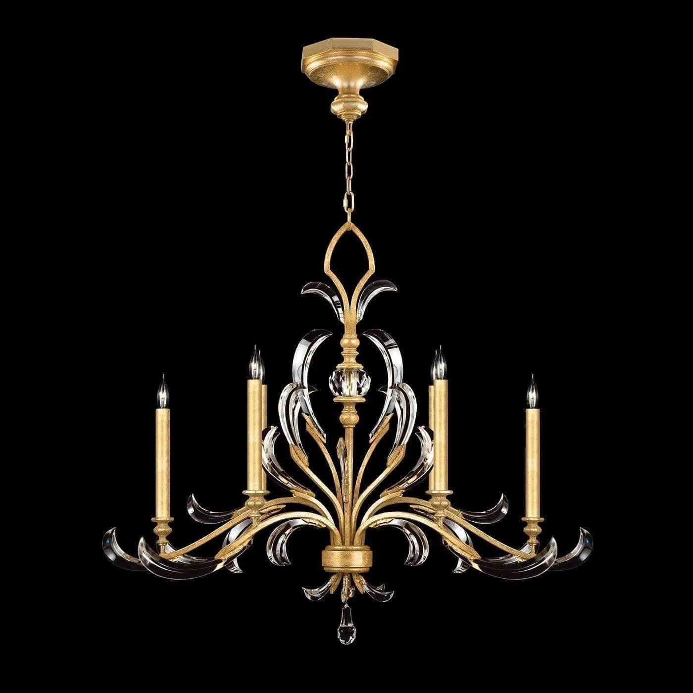 Fine Art Handcrafted Lighting - Beveled Arcs 44-Inch Six Light Chandelier - 739240-SF3 - Canada Light Shop
