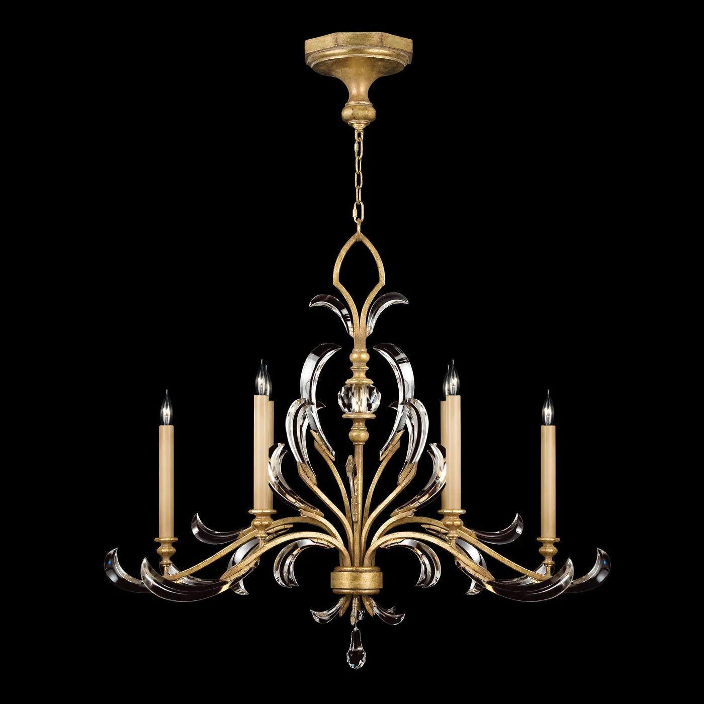 Fine Art Handcrafted Lighting - Beveled Arcs 44-Inch Six Light Chandelier - 739240-SF3 - Canada Light Shop