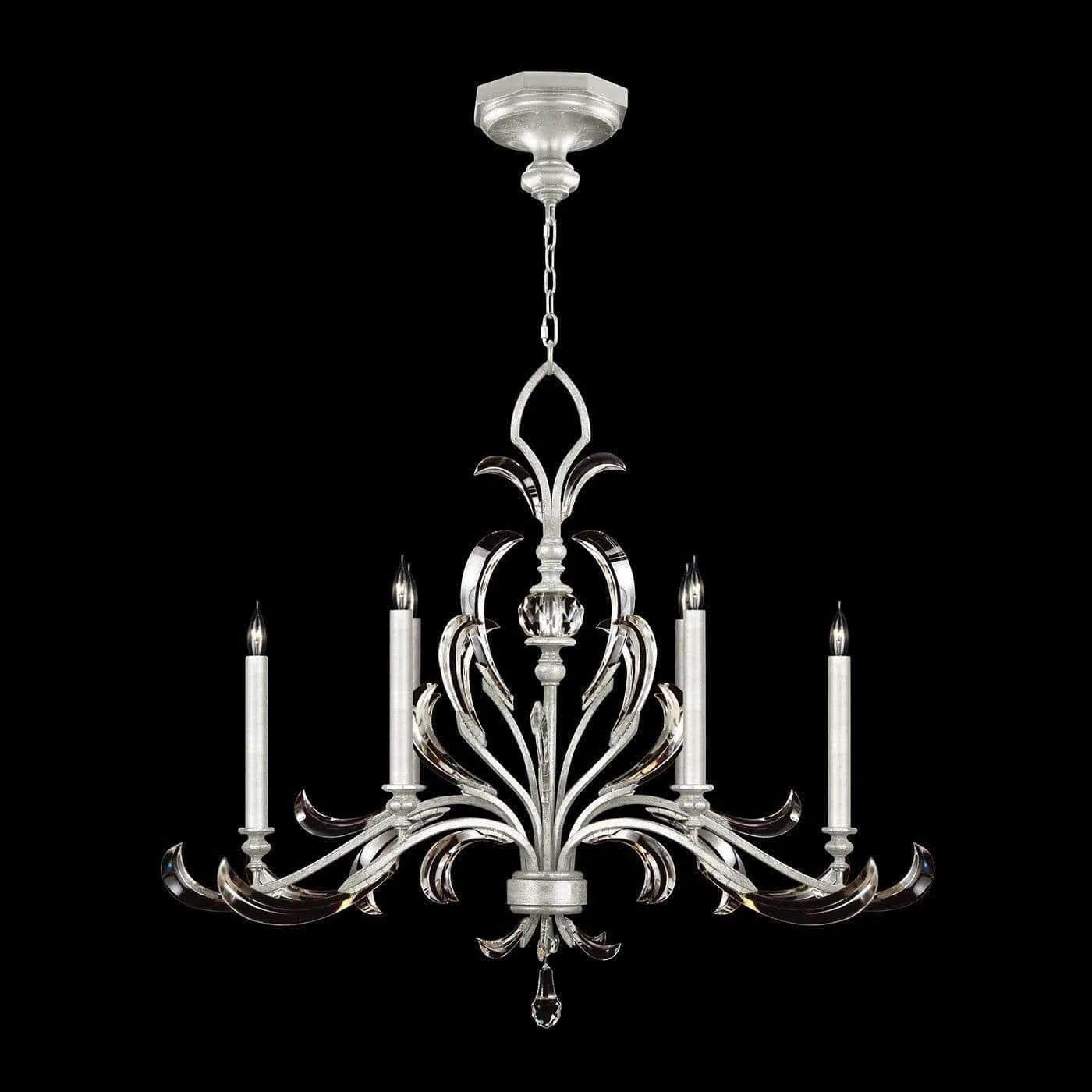 Fine Art Handcrafted Lighting - Beveled Arcs 44-Inch Six Light Chandelier - 739240-SF4 - Canada Light Shop
