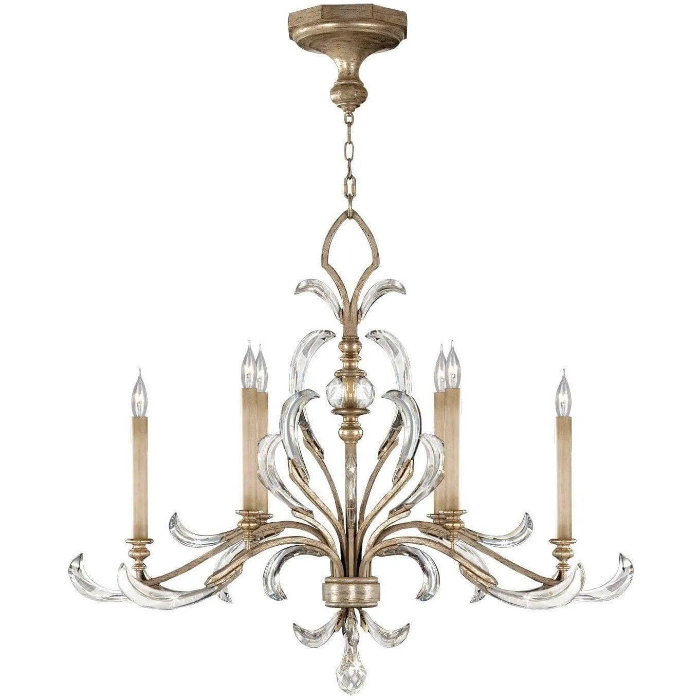 Fine Art Handcrafted Lighting - Beveled Arcs 44-Inch Six Light Chandelier - 739240ST - Canada Light Shop