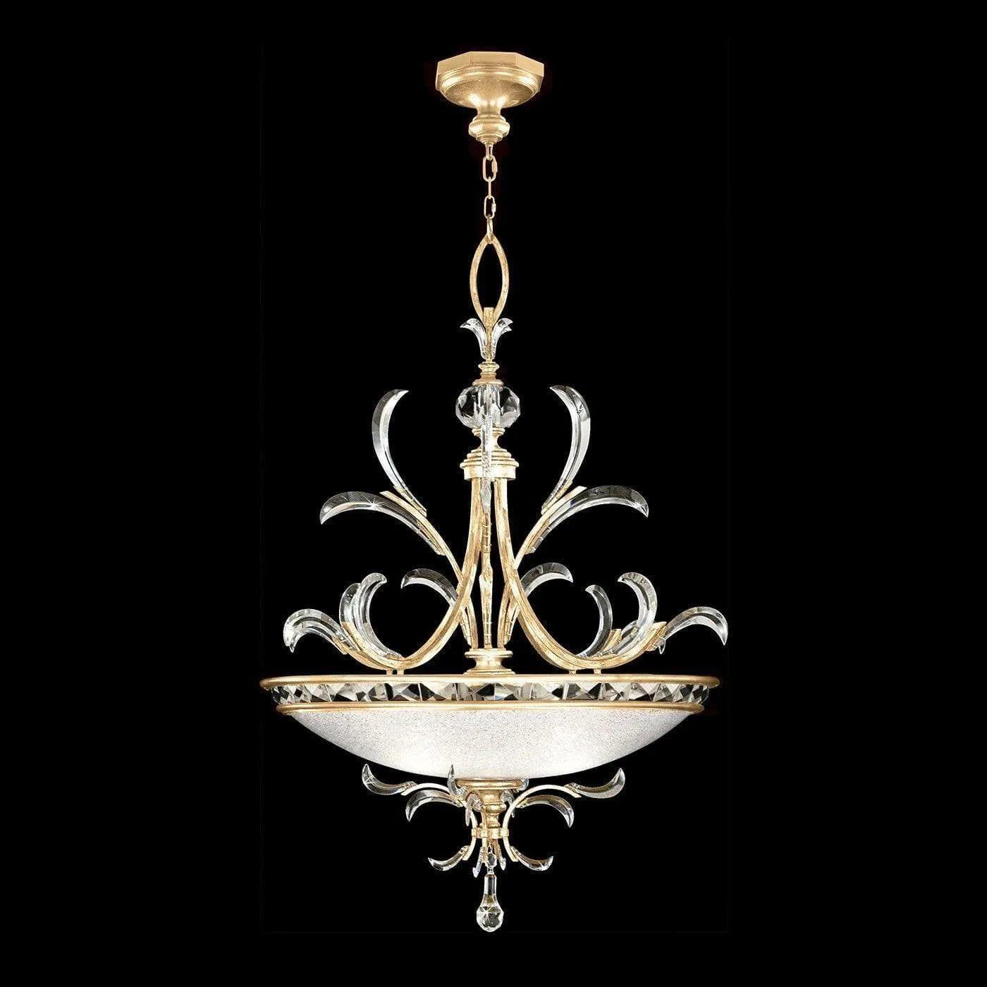 Fine Art Handcrafted Lighting - Beveled Arcs 44-Inch Three Light Pendant - 704440-SF3 - Canada Light Shop