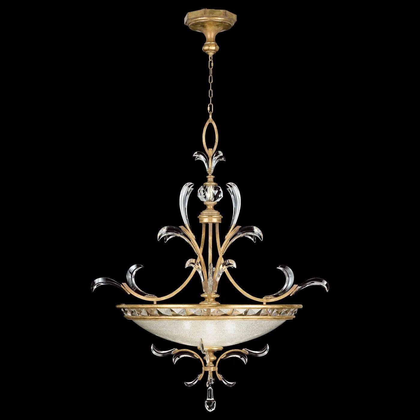 Fine Art Handcrafted Lighting - Beveled Arcs 44-Inch Three Light Pendant - 704440-SF3 - Canada Light Shop