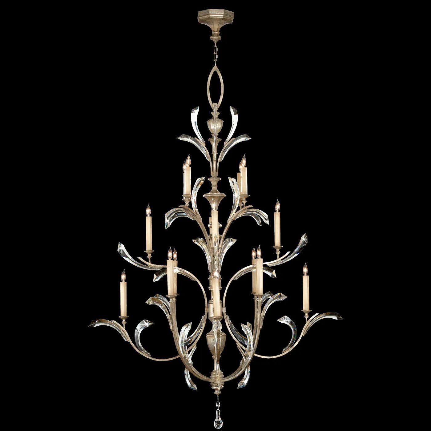Fine Art Handcrafted Lighting - Beveled Arcs 56-Inch 16 Light Chandelier - 702040-SF3 - Canada Light Shop