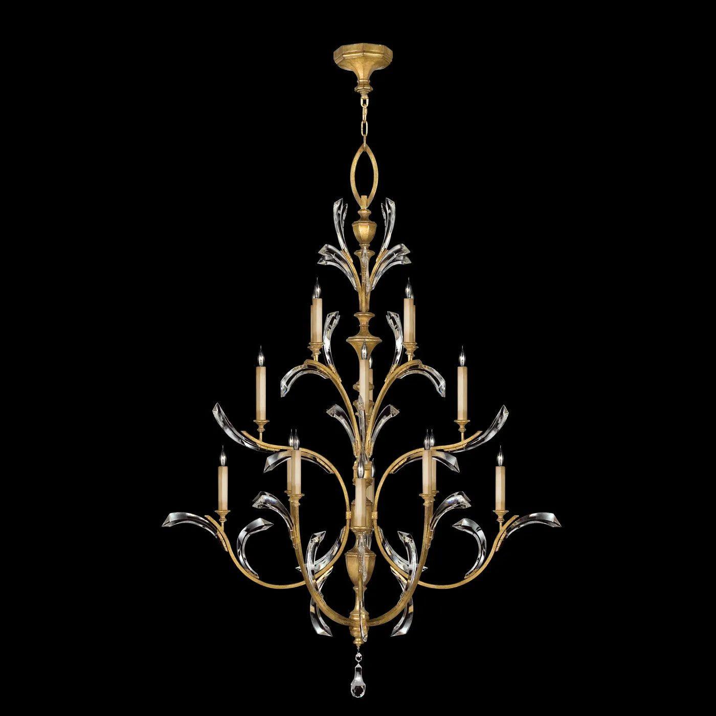 Fine Art Handcrafted Lighting - Beveled Arcs 56-Inch 16 Light Chandelier - 702040-SF3 - Canada Light Shop