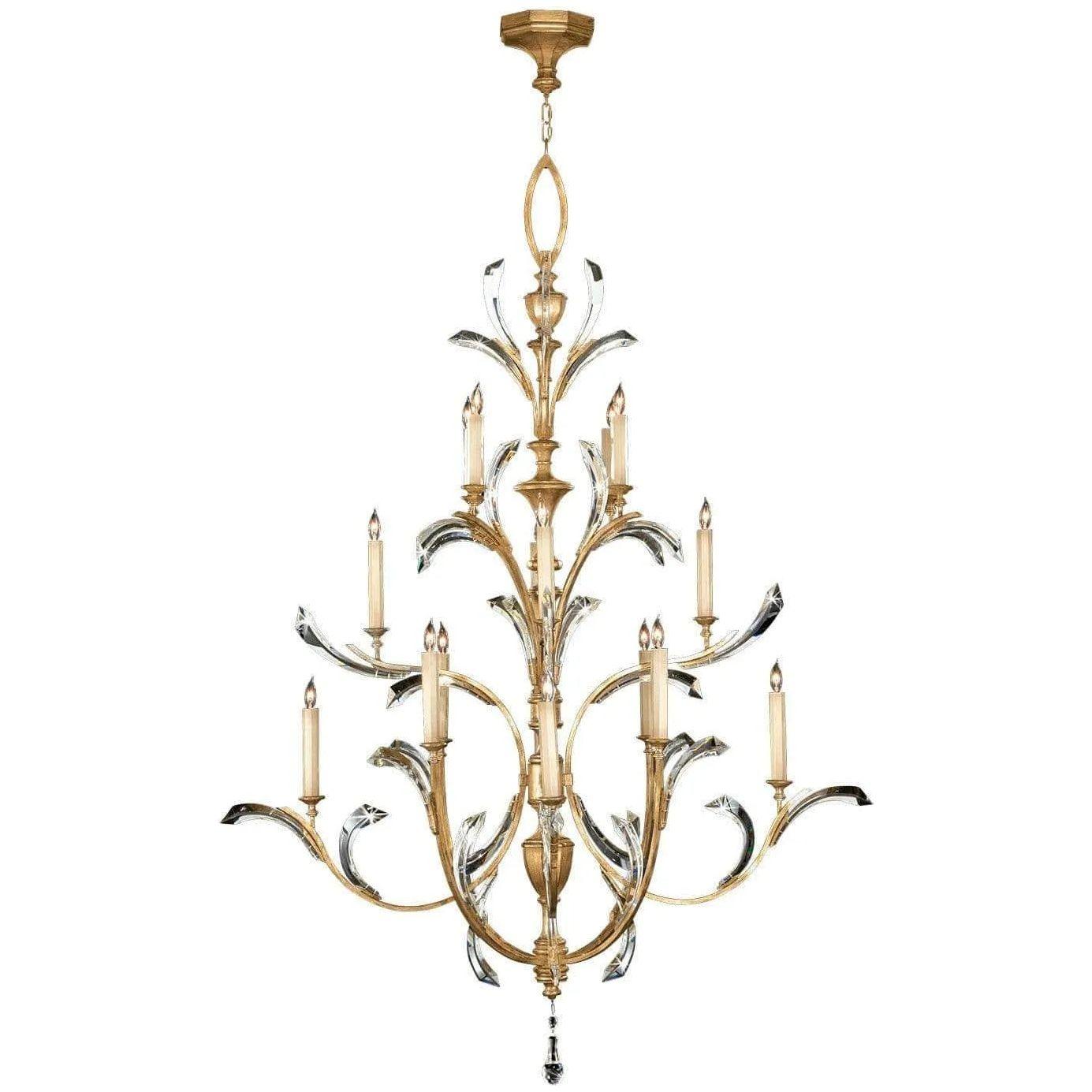 Fine Art Handcrafted Lighting - Beveled Arcs 56-Inch 16 Light Chandelier - 767240ST - Canada Light Shop