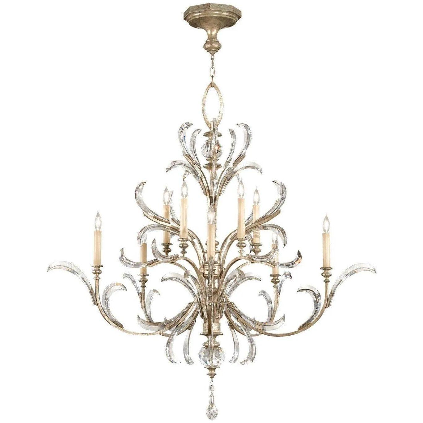 Fine Art Handcrafted Lighting - Beveled Arcs 56-Inch Ten Light Chandelier - 701340ST - Canada Light Shop