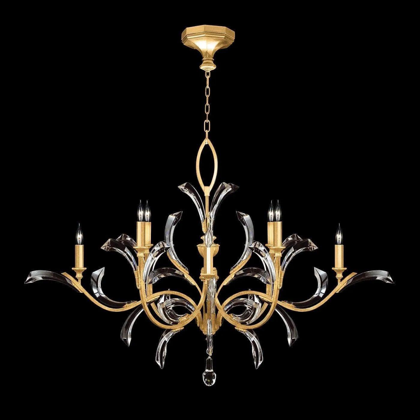 Fine Art Handcrafted Lighting - Beveled Arcs 57-Inch Eight Light Chandelier - 701240-SF3 - Canada Light Shop
