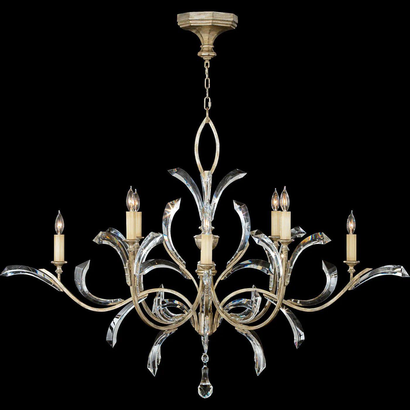 Fine Art Handcrafted Lighting - Beveled Arcs 57-Inch Eight Light Chandelier - 701240-SF3 - Canada Light Shop