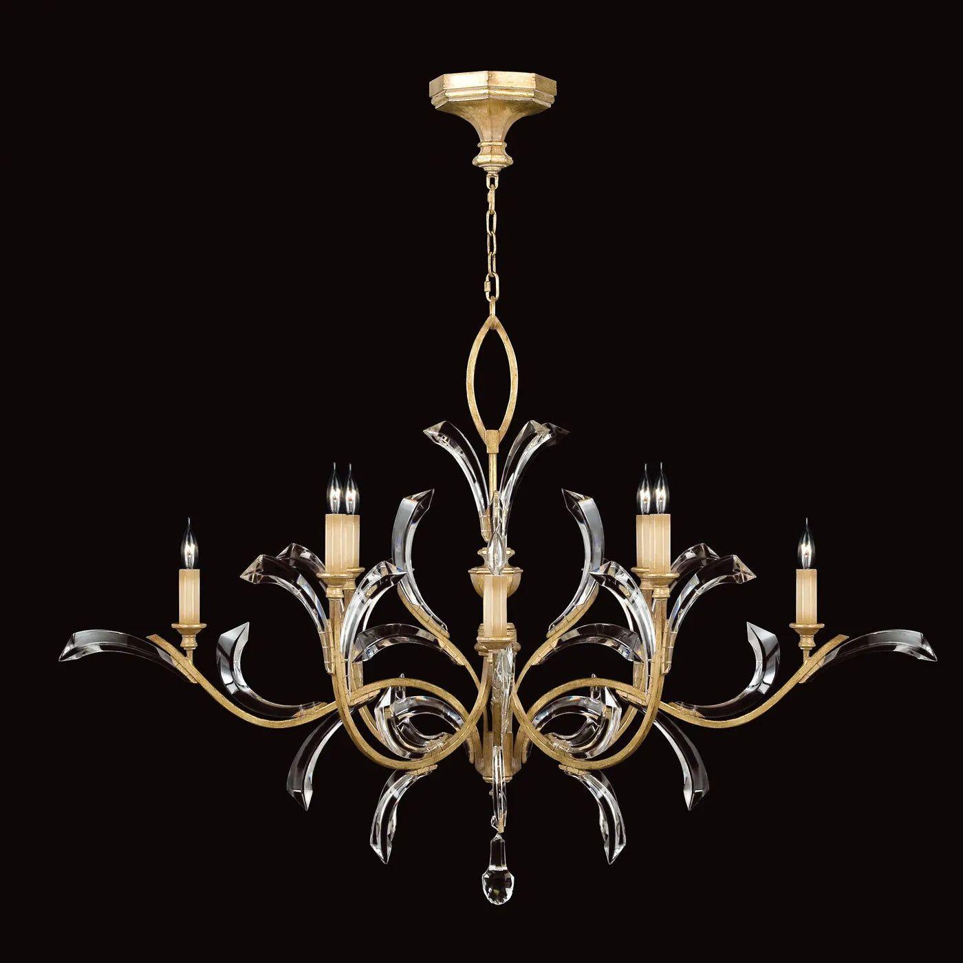 Fine Art Handcrafted Lighting - Beveled Arcs 57-Inch Eight Light Chandelier - 701240-SF3 - Canada Light Shop