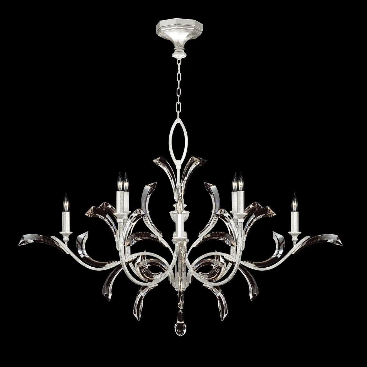 Fine Art Handcrafted Lighting - Beveled Arcs 57-Inch Eight Light Chandelier - 701240-SF4 - Canada Light Shop
