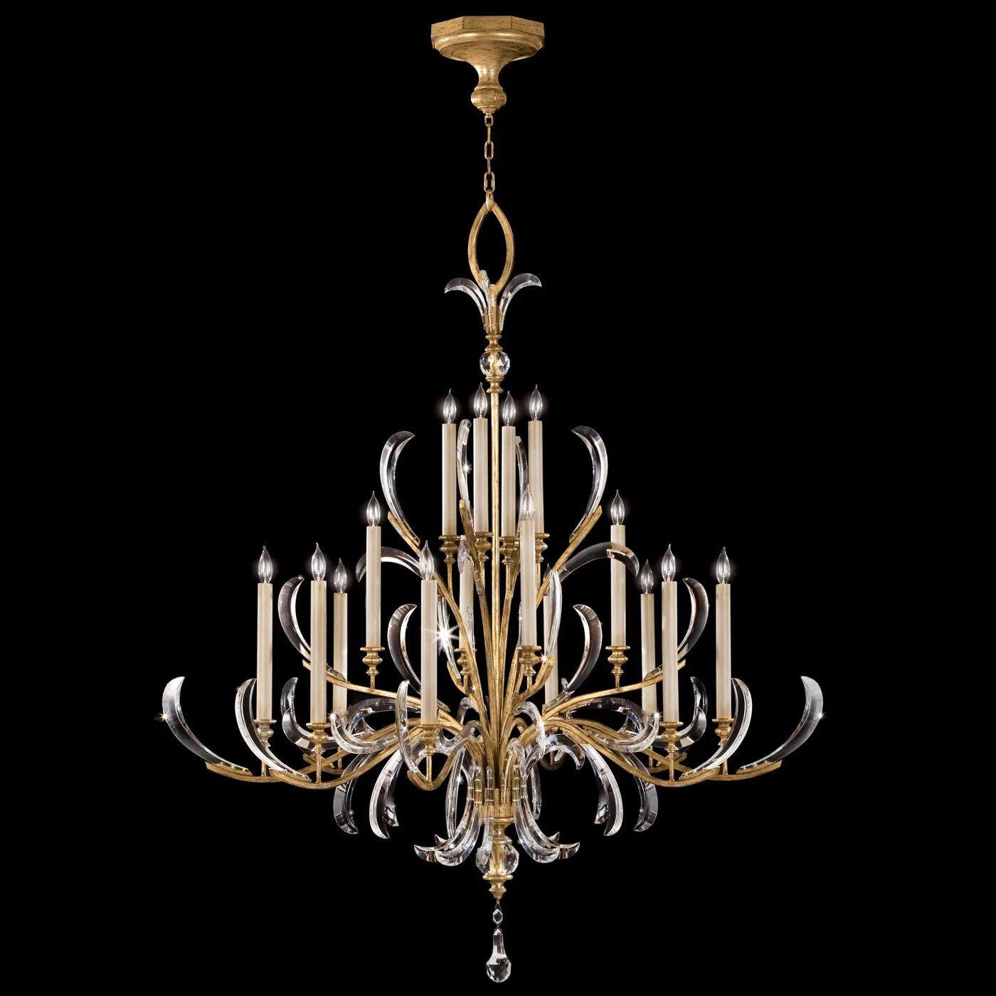 Fine Art Handcrafted Lighting - Beveled Arcs 58-Inch 16 Light Chandelier - 739640-SF3 - Canada Light Shop