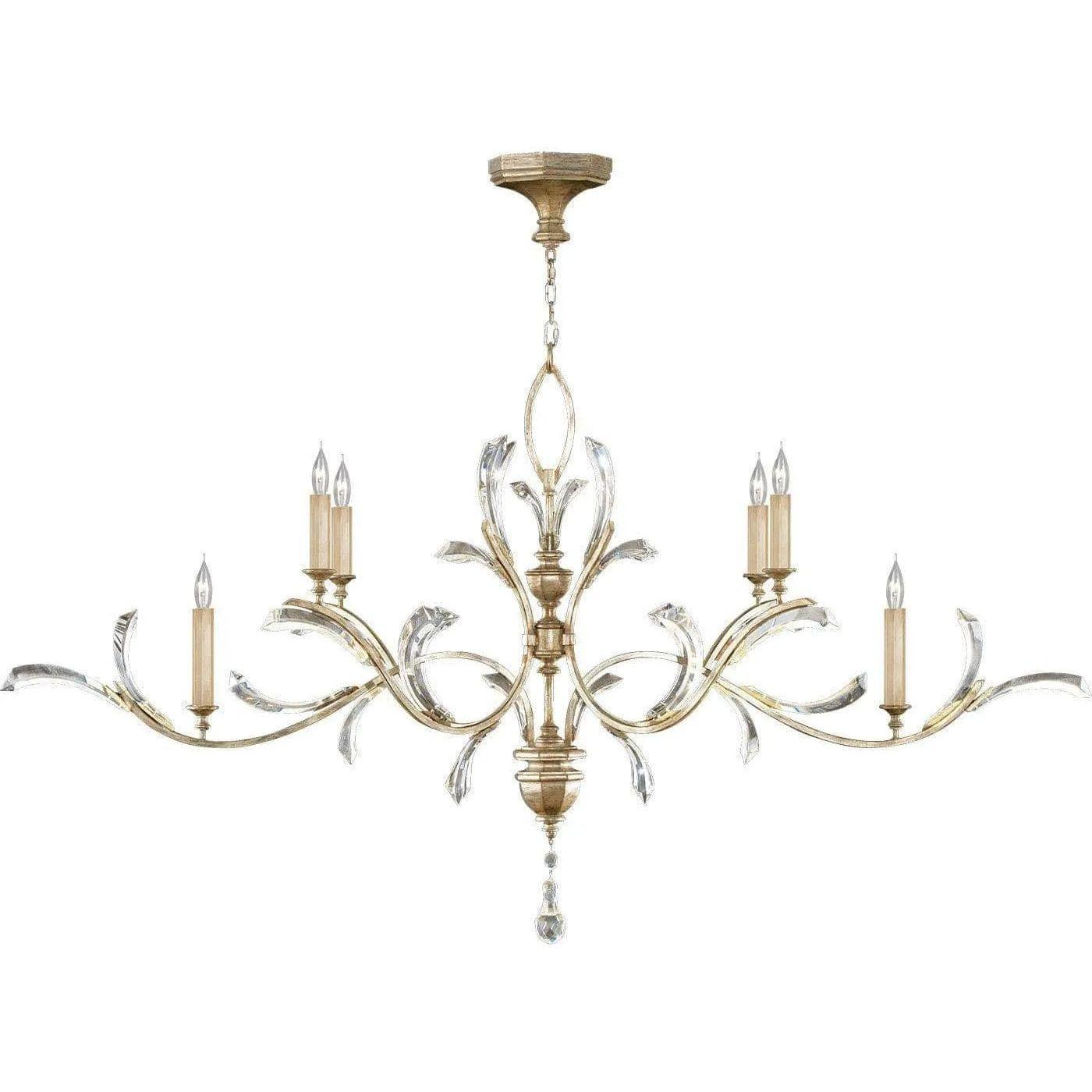 Fine Art Handcrafted Lighting - Beveled Arcs 74-Inch Six Light Chandelier - 700840ST - Canada Light Shop