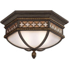 Fine Art Handcrafted Lighting - Chateau Outdoor 21-Inch Two Light Outdoor Flush Mount - 403082ST - Canada Light Shop