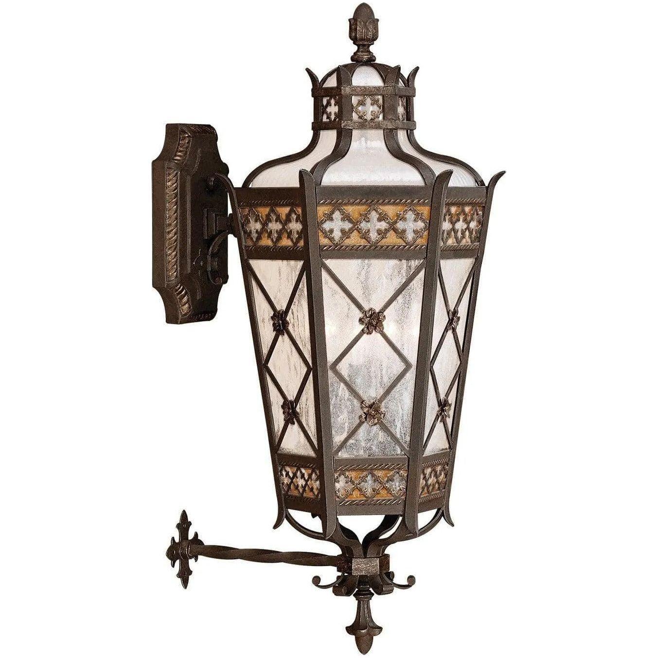 Fine Art Handcrafted Lighting - Chateau Outdoor 32-Inch Four Light Outdoor Wall Mount - 403481ST - Canada Light Shop