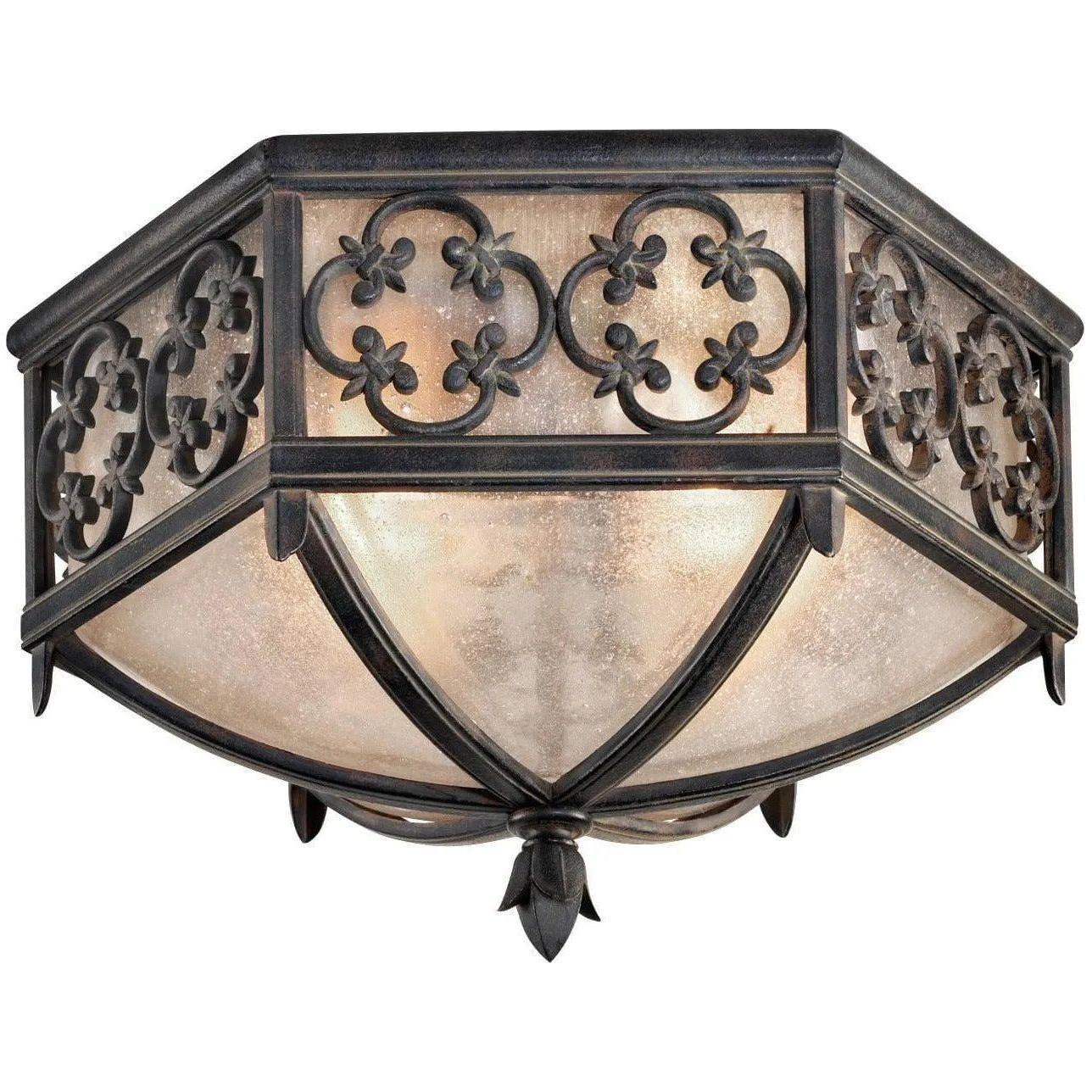 Fine Art Handcrafted Lighting - Costa del Sol 16-Inch Two Light Outdoor Flush Mount - 324882ST - Canada Light Shop