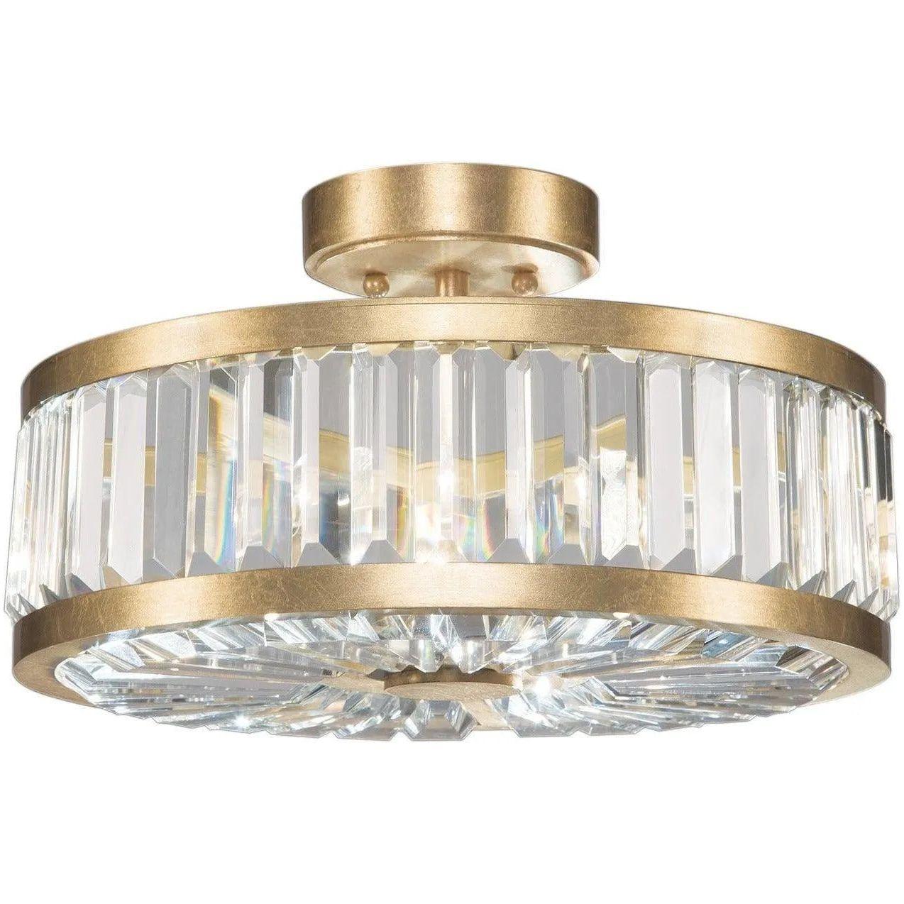 Fine Art Handcrafted Lighting - Crystal Enchantment 16-Inch Three Light Semi-Flush Mount - 815740-2ST - Canada Light Shop