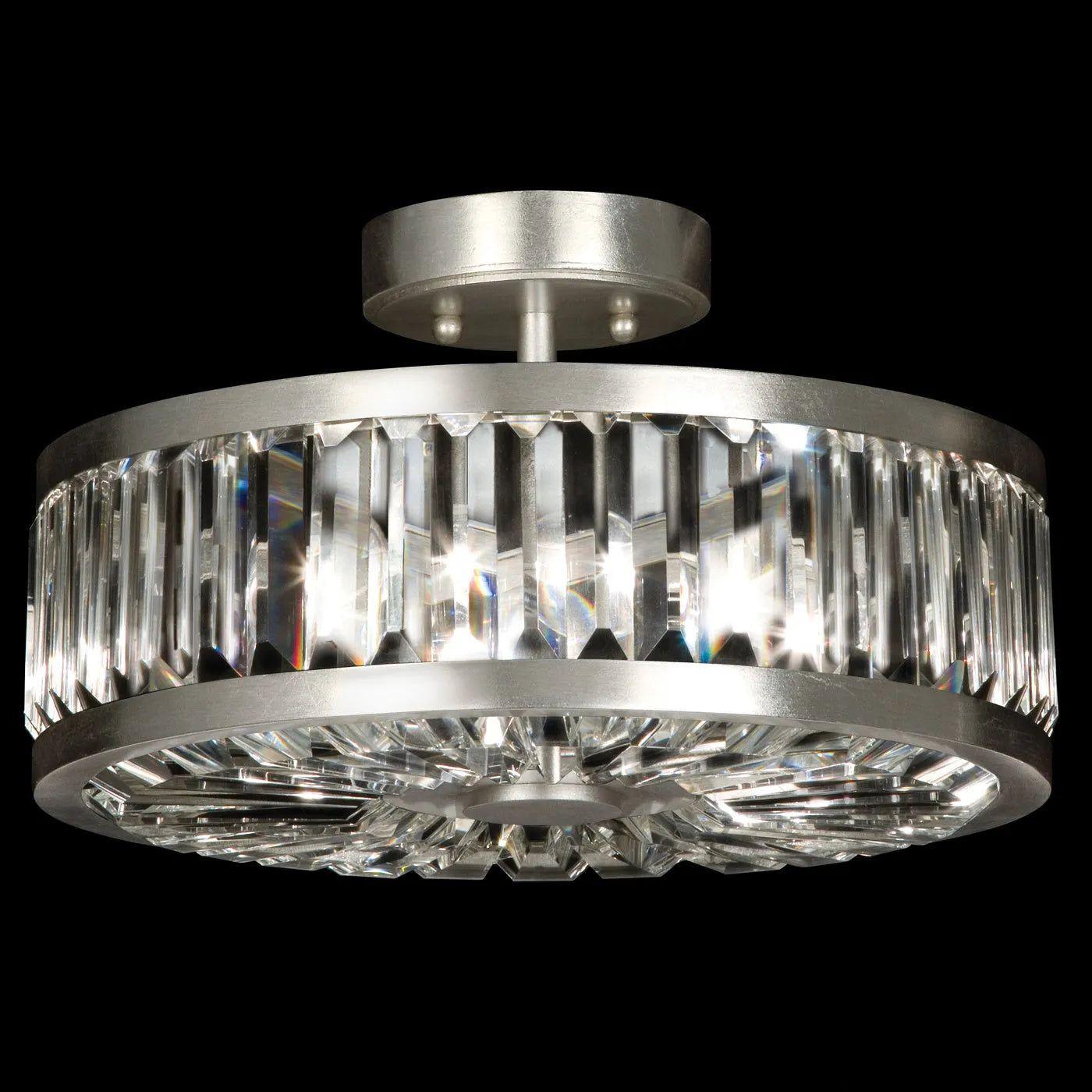 Fine Art Handcrafted Lighting - Crystal Enchantment 16-Inch Three Light Semi-Flush Mount - 815740-2ST - Canada Light Shop