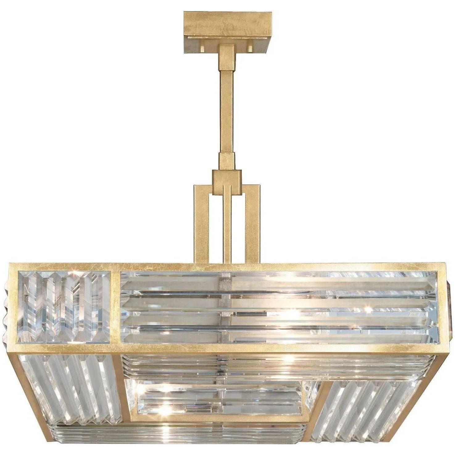 Fine Art Handcrafted Lighting - Crystal Enchantment 25-Inch Four Light Pendant - 813040-2ST - Canada Light Shop