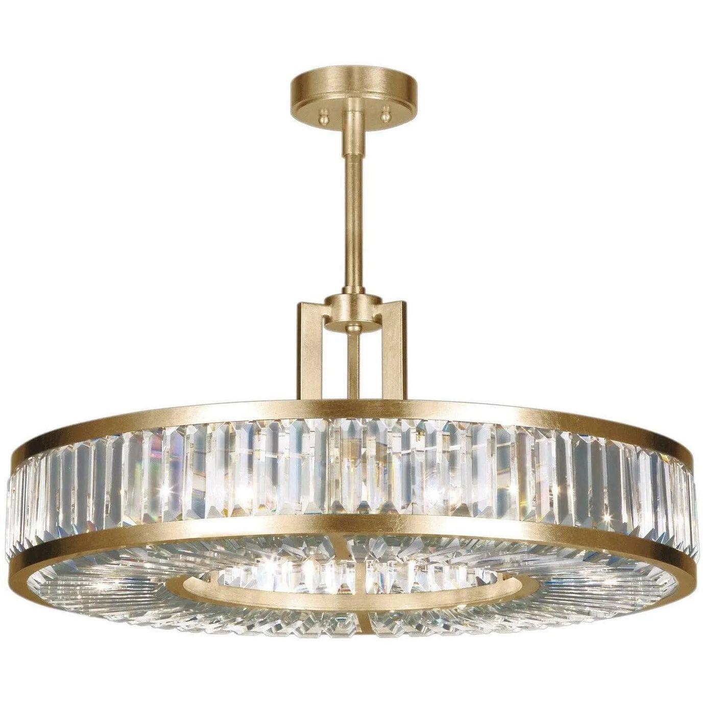 Fine Art Handcrafted Lighting - Crystal Enchantment 29-Inch Six Light Pendant - 815840-2ST - Canada Light Shop