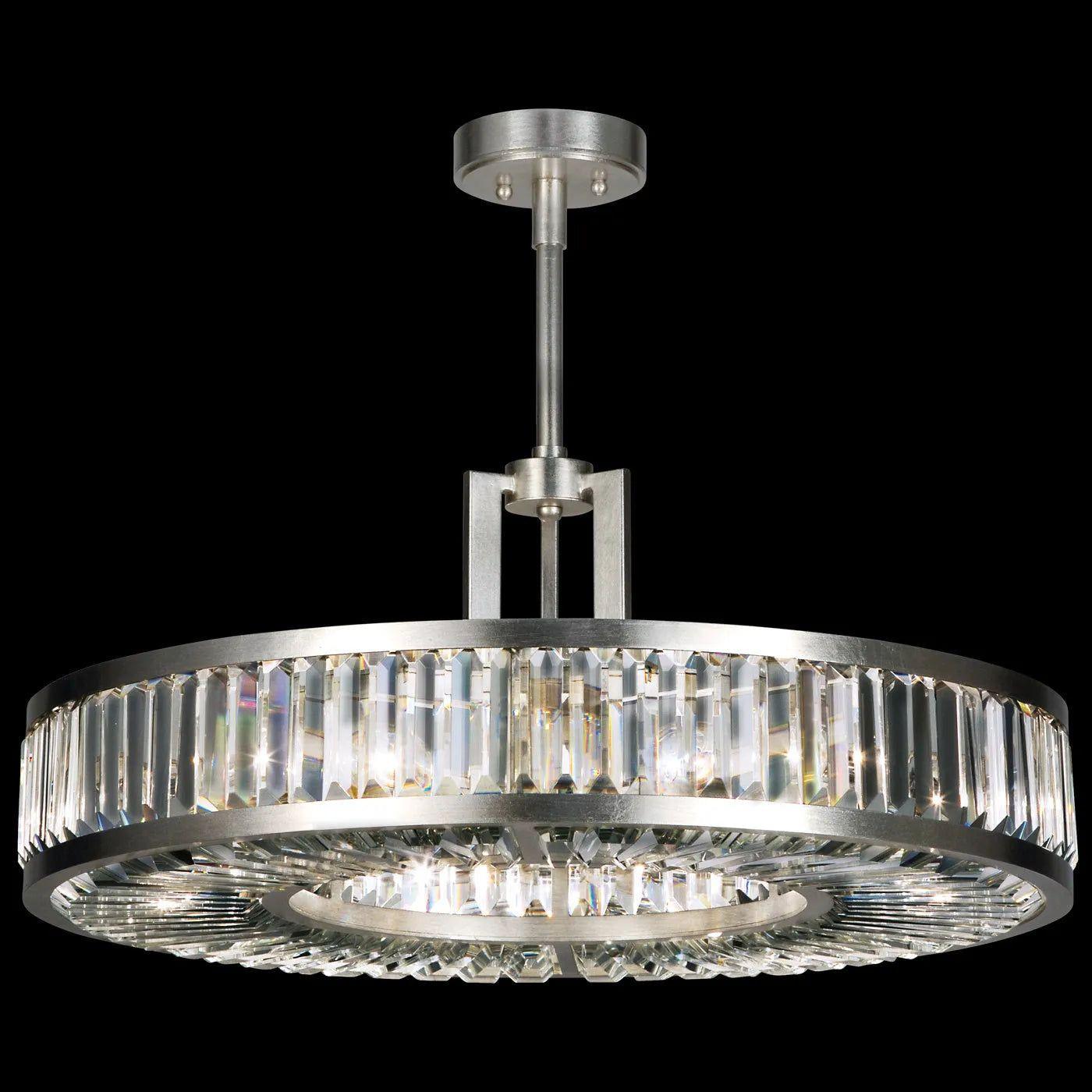 Fine Art Handcrafted Lighting - Crystal Enchantment 29-Inch Six Light Pendant - 815840-2ST - Canada Light Shop