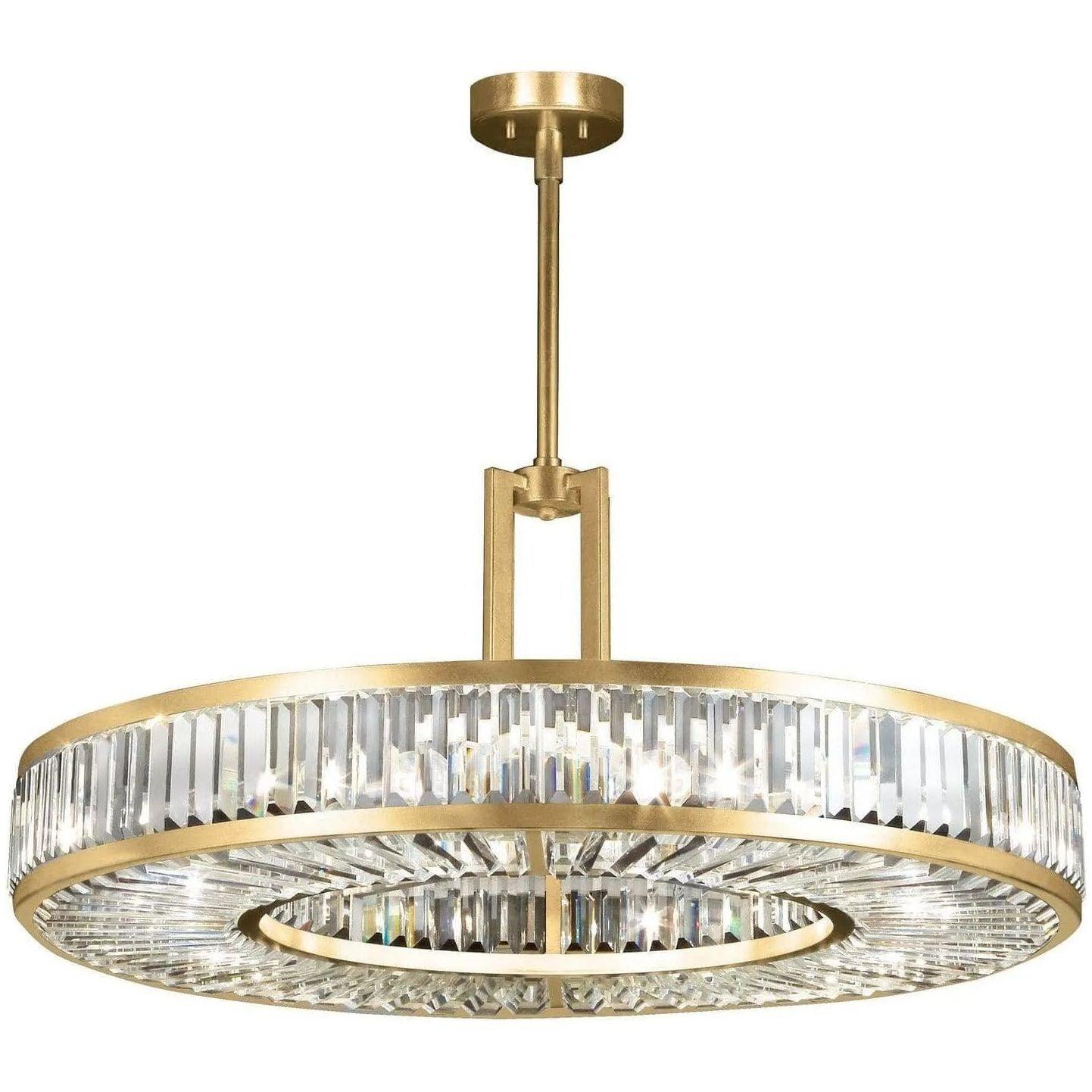 Fine Art Handcrafted Lighting - Crystal Enchantment 37-Inch Eight Light Pendant - 812040-2ST - Canada Light Shop