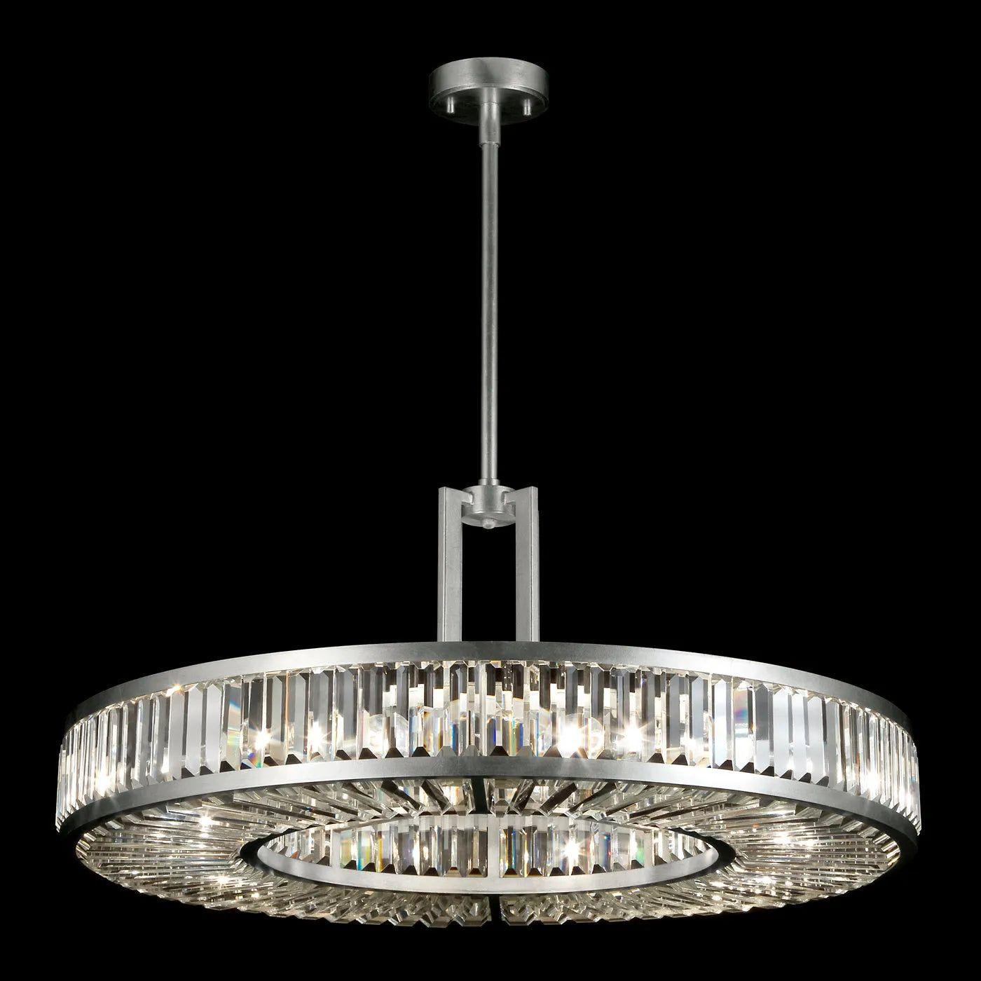 Fine Art Handcrafted Lighting - Crystal Enchantment 37-Inch Eight Light Pendant - 812040-2ST - Canada Light Shop