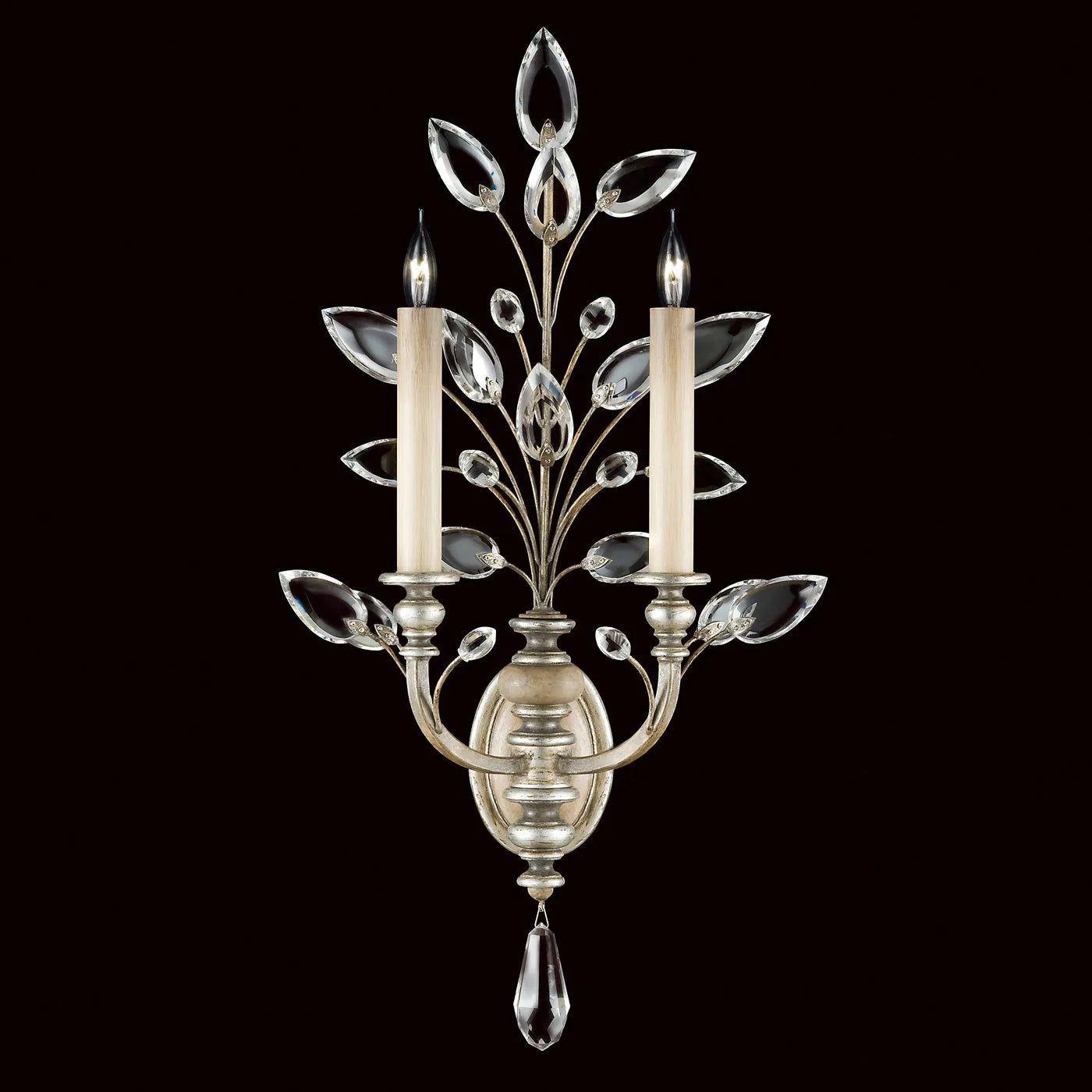 Fine Art Handcrafted Lighting - Crystal Laurel 28-Inch Two Light Wall Sconce - 759750-SF3 - Canada Light Shop
