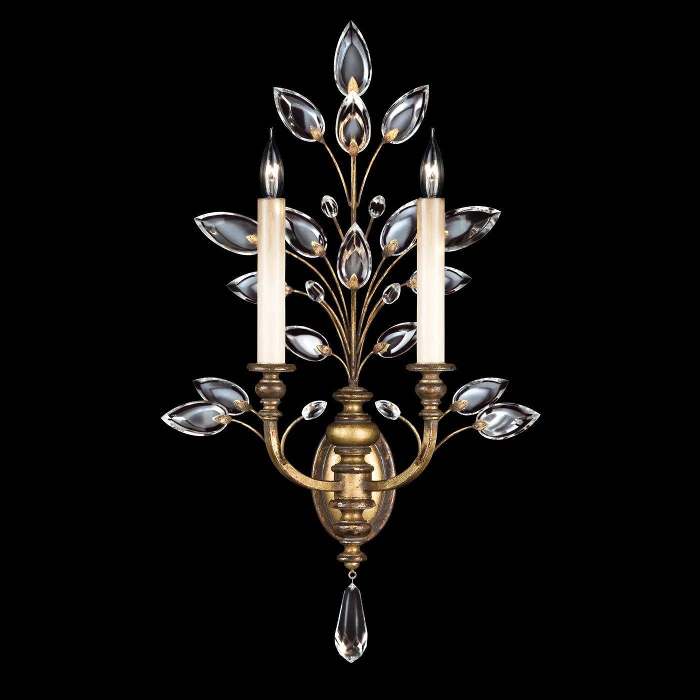Fine Art Handcrafted Lighting - Crystal Laurel 28-Inch Two Light Wall Sconce - 759750-SF3 - Canada Light Shop