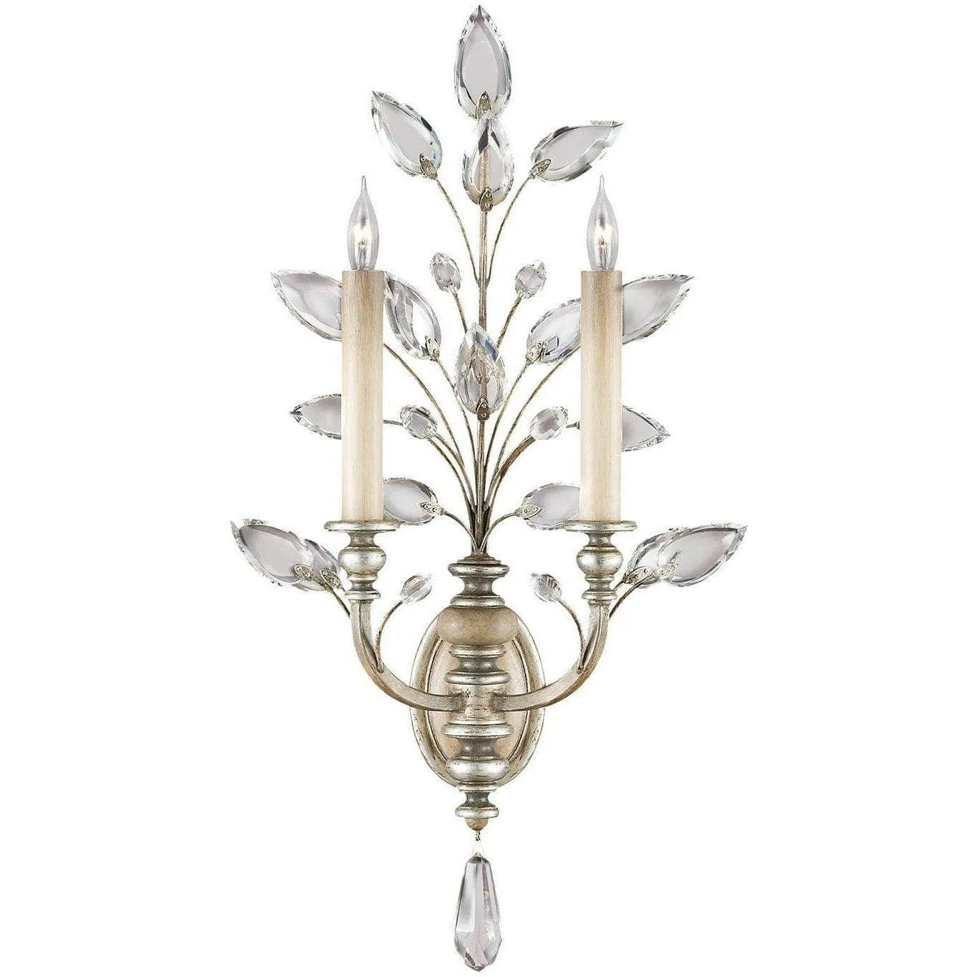 Fine Art Handcrafted Lighting - Crystal Laurel 28-Inch Two Light Wall Sconce - 759750ST - Canada Light Shop