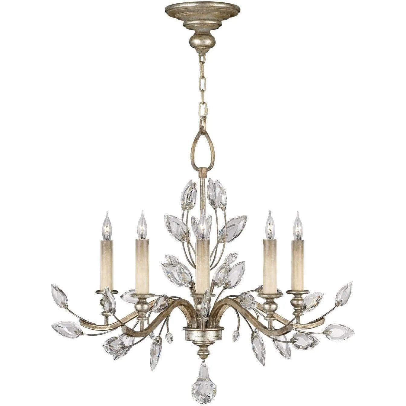 Fine Art Handcrafted Lighting - Crystal Laurel 32-Inch Five Light Chandelier - 753040ST - Canada Light Shop